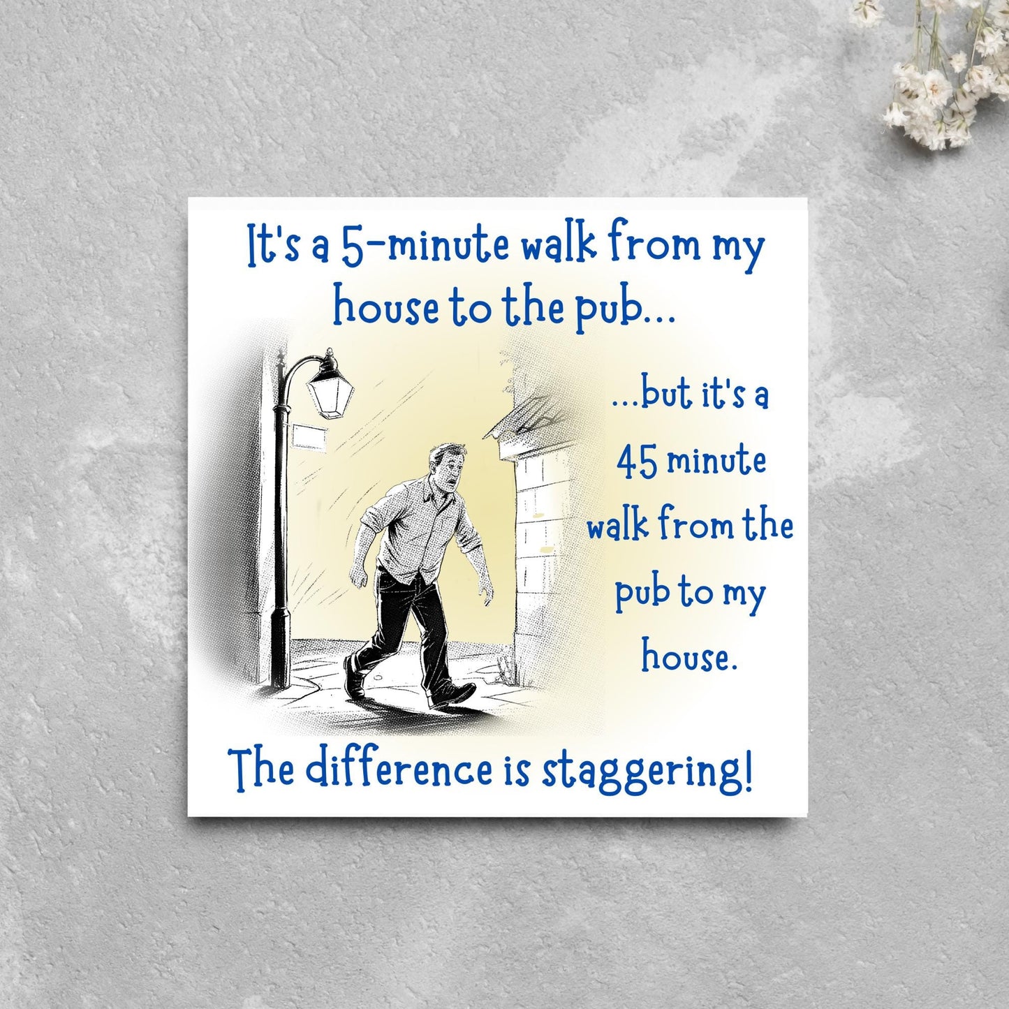 Funny Drinking Card: British Humor Birthday Card for Dad, Husband, Brother