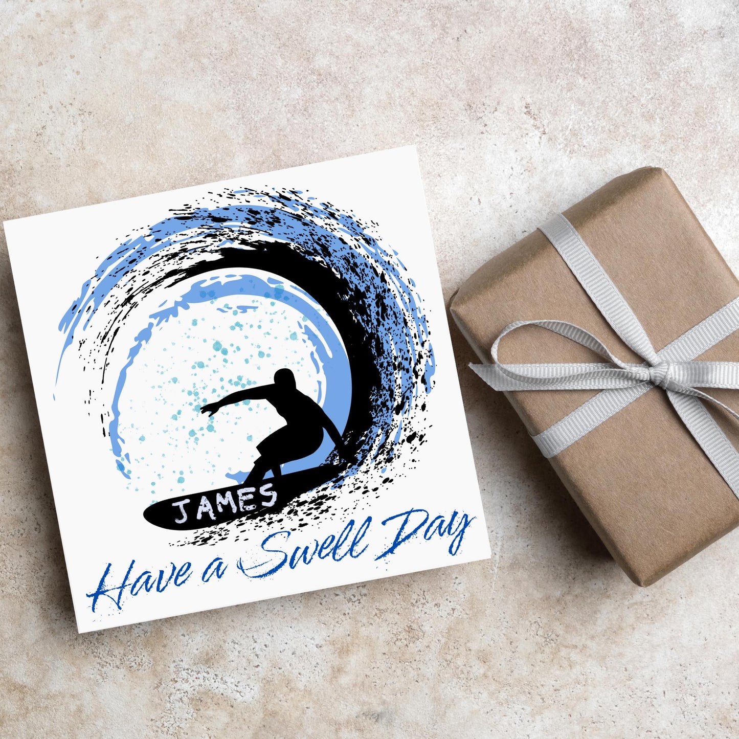 Personalised Surfing Birthday Card, Sport Card, Surfer Birthday Card, Card for Him, Card for Her, Surf Board, Card for Surfer, Water Sport