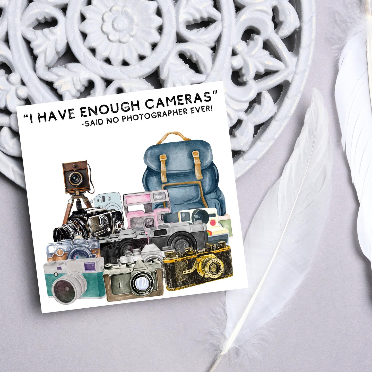 Photographer Birthday Card, Camera design, Photography Card, Birthday Card, Camera Card, Card For Him, Card For Her, Photography Club Card