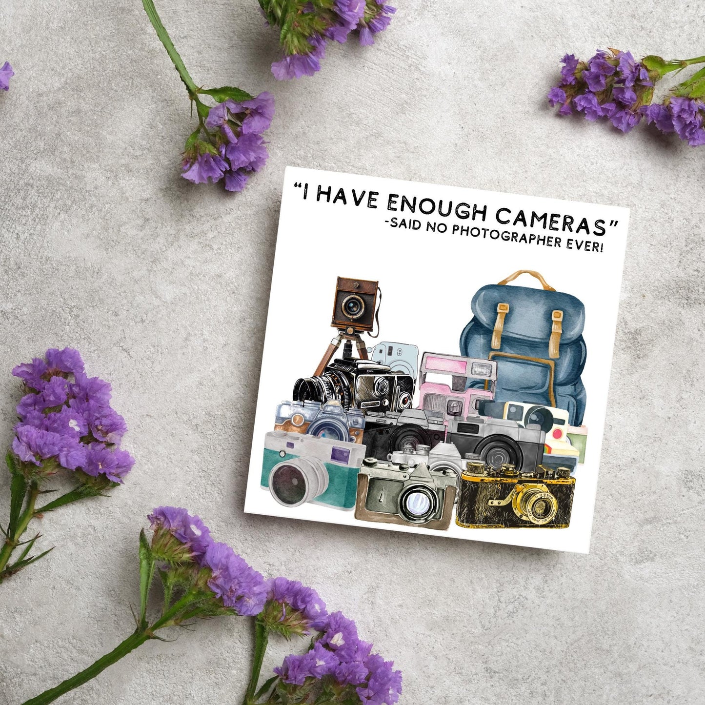 Photographer Birthday Card, Camera design, Photography Card, Birthday Card, Camera Card, Card For Him, Card For Her, Photography Club Card