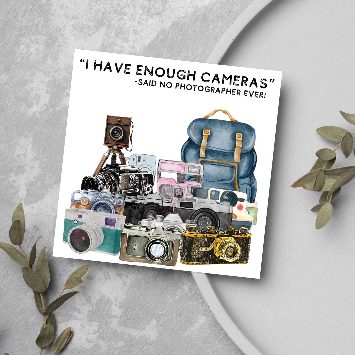 Photographer Birthday Card, Camera design, Photography Card, Birthday Card, Camera Card, Card For Him, Card For Her, Photography Club Card