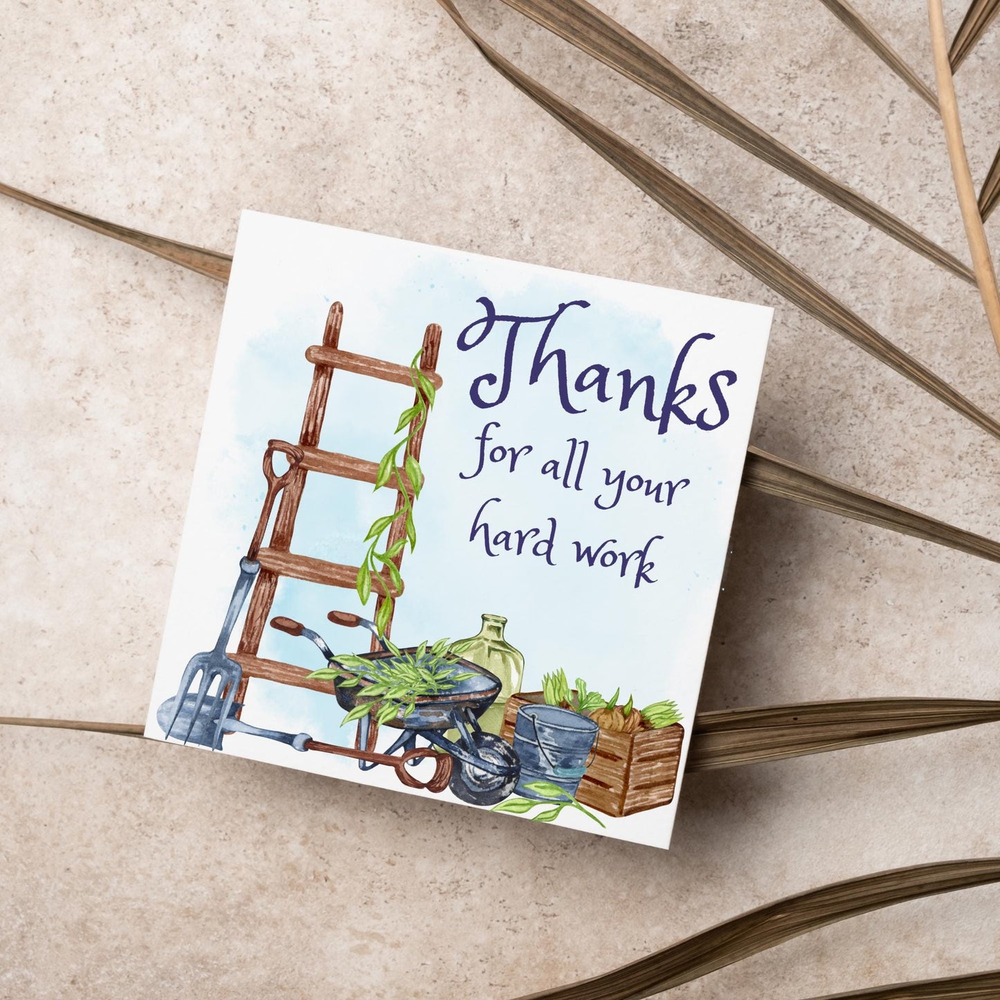 Thank You Card for Gardener, Gardening Thank You Card, Groundskeeper Card, Warden Card, Caretaker Card, Tree Surgeon Thank You Card