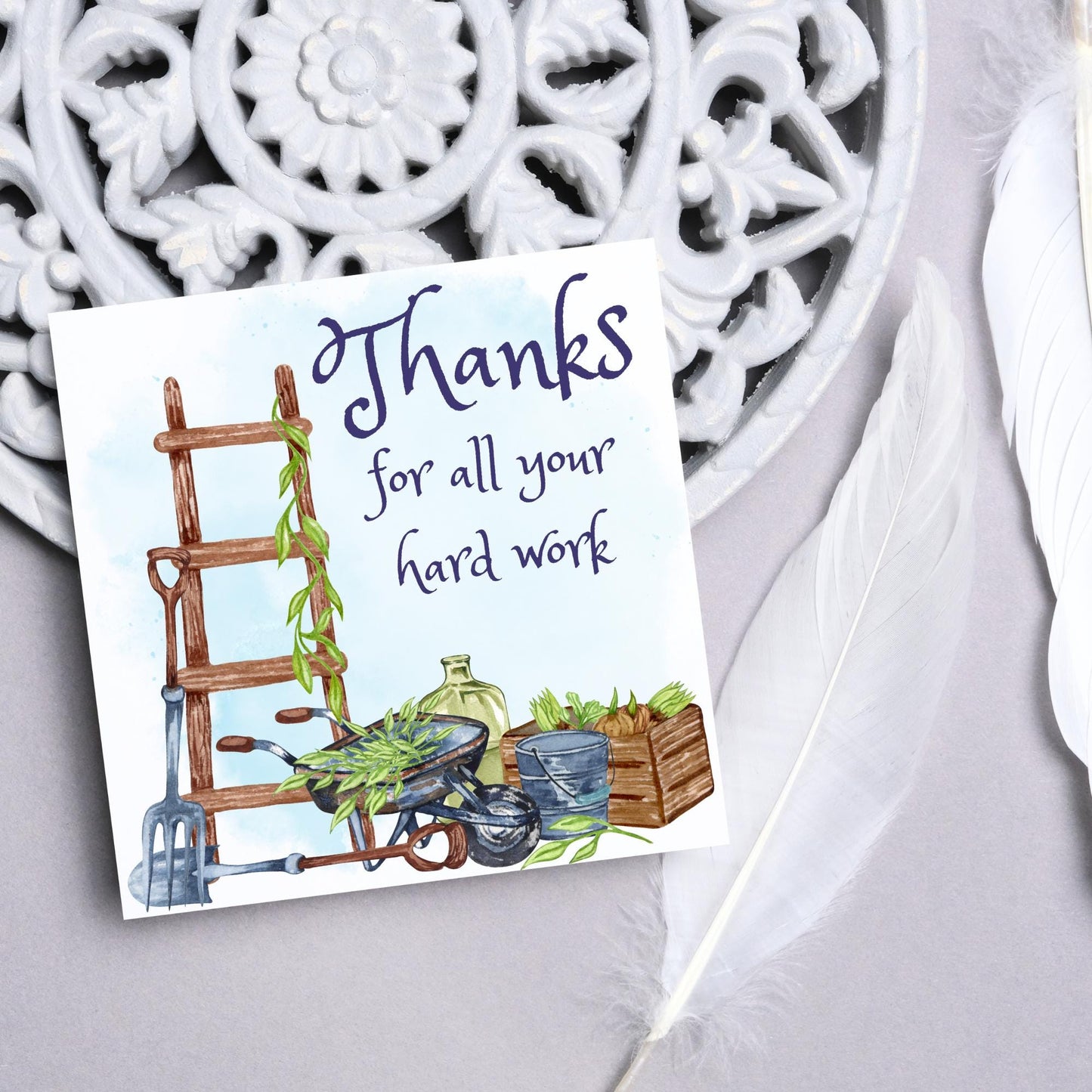 Thank You Card for Gardener, Gardening Thank You Card, Groundskeeper Card, Warden Card, Caretaker Card, Tree Surgeon Thank You Card