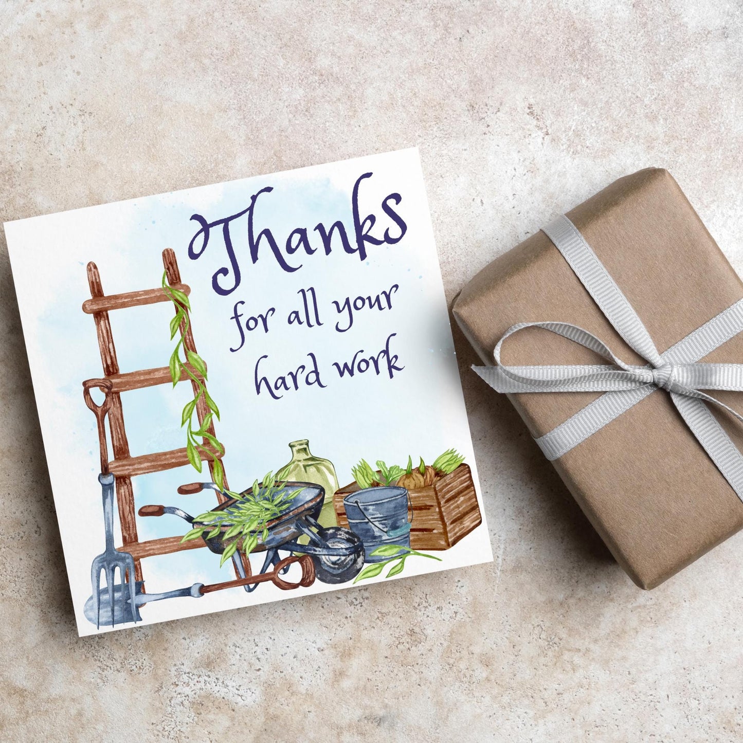 Thank You Card for Gardener, Gardening Thank You Card, Groundskeeper Card, Warden Card, Caretaker Card, Tree Surgeon Thank You Card