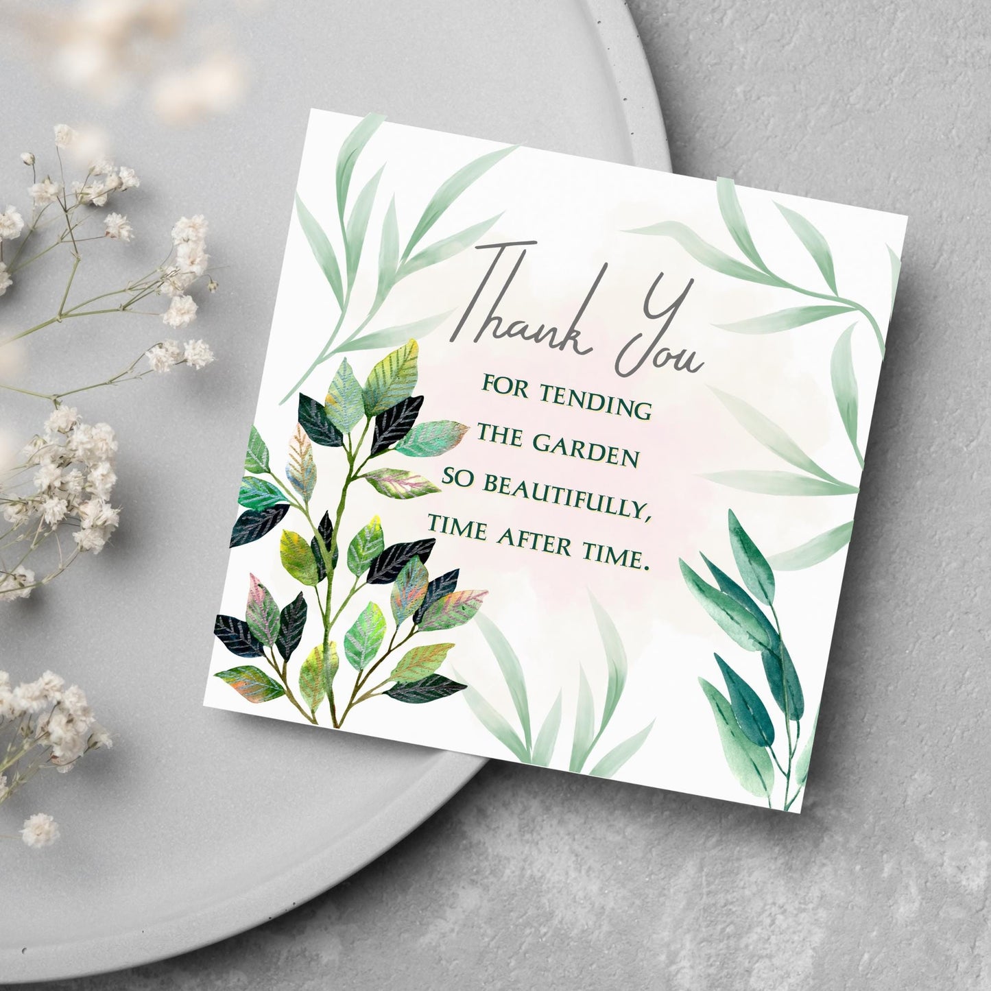 Thank You Card for Gardener, Gardening Thank You Card, Groundskeeper Card, Warden Card, Caretaker Card, Tree Surgeon Thank You Card