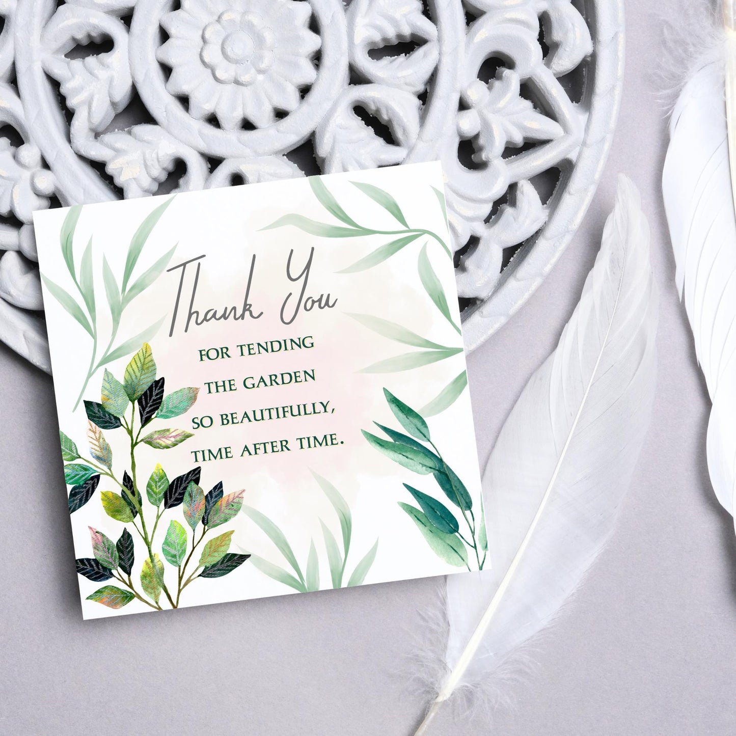 Thank You Card for Gardener, Gardening Thank You Card, Groundskeeper Card, Warden Card, Caretaker Card, Tree Surgeon Thank You Card