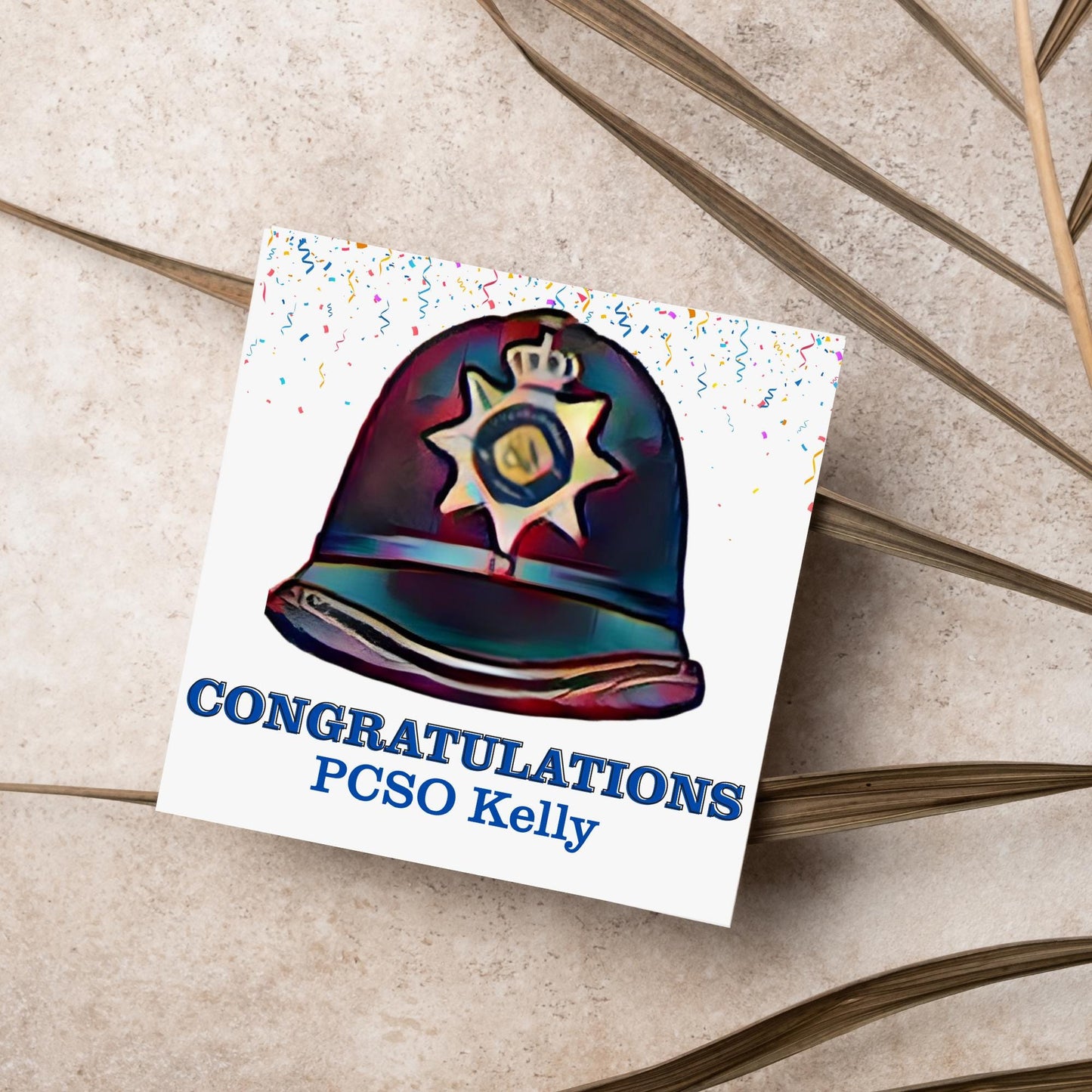 Personalised Congratulations Police Card, Card for Son, Card for Brother, Mens Congratulations Card, PCSO Graduation Card, Police Graduation