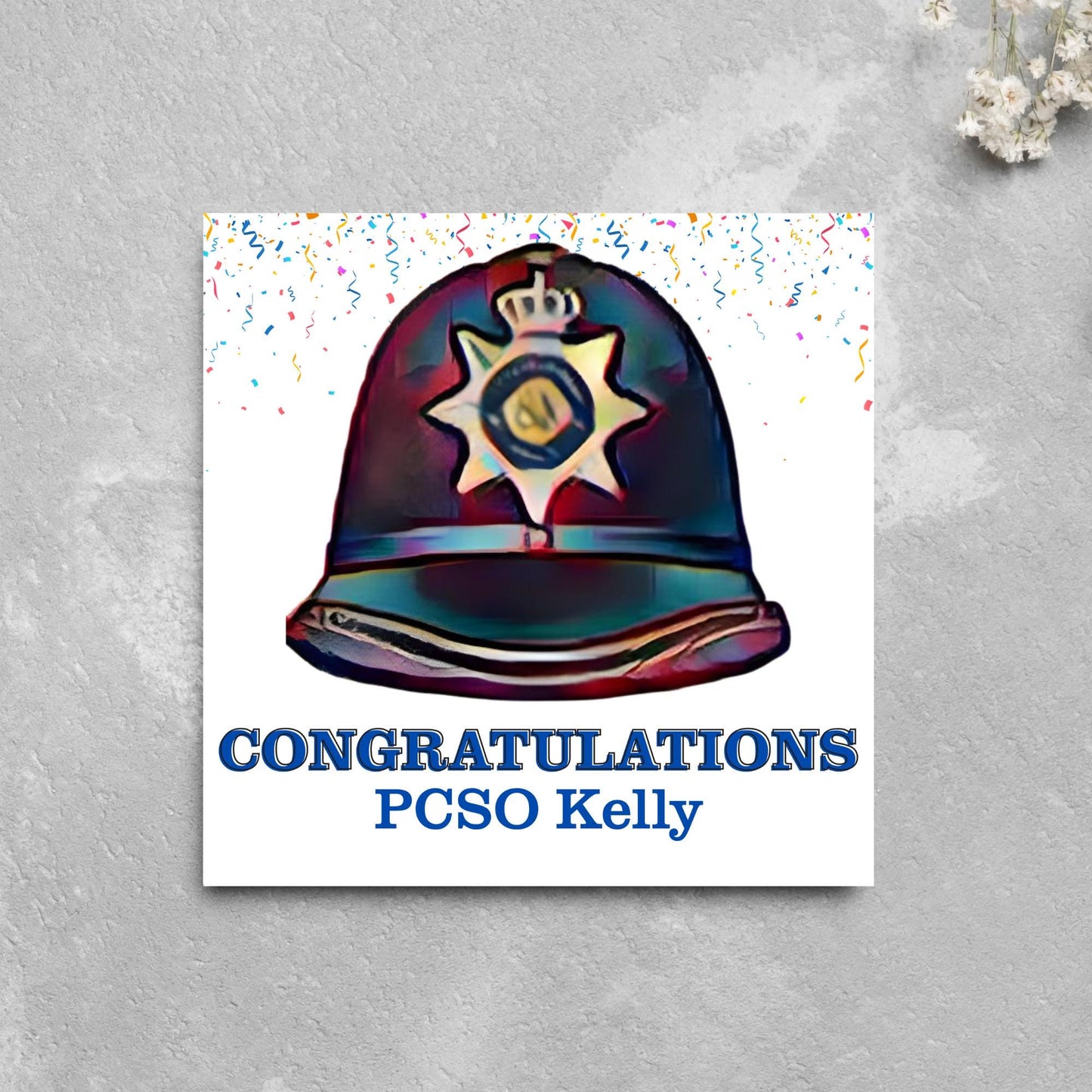 Personalised Congratulations Police Card, Card for Son, Card for Brother, Mens Congratulations Card, PCSO Graduation Card, Police Graduation