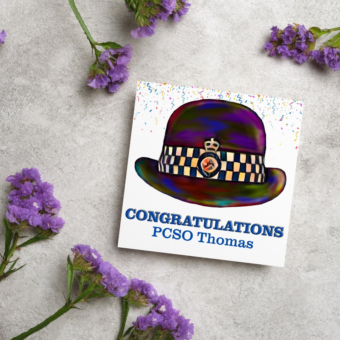 Personalised Congratulations Police Card, Card for Daughter, Card for Sister, Congratulations Card, PCSO Graduation Card, Police Graduation