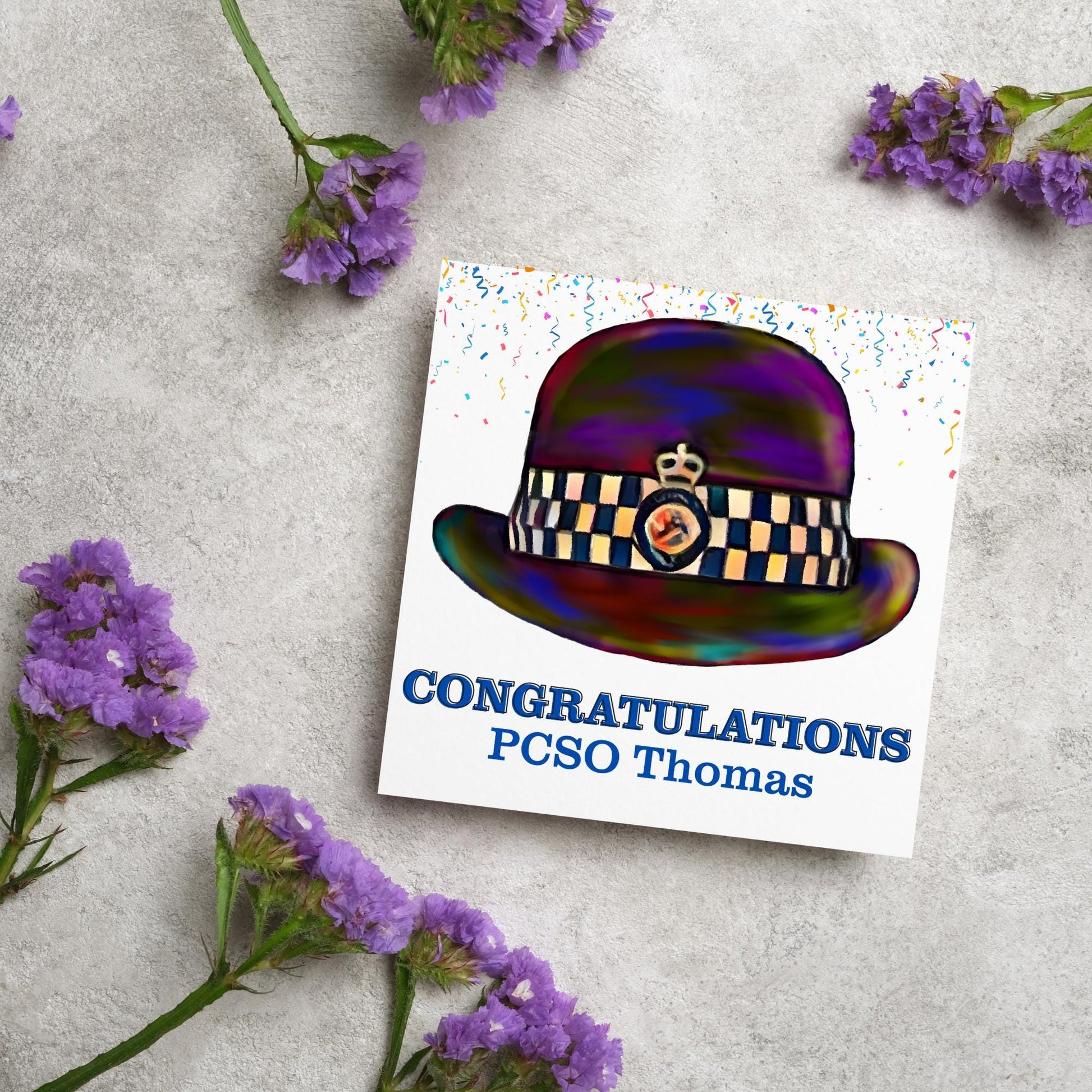Personalised Congratulations Police Card, Card for Daughter, Card for Sister, Congratulations Card, PCSO Graduation Card, Police Graduation