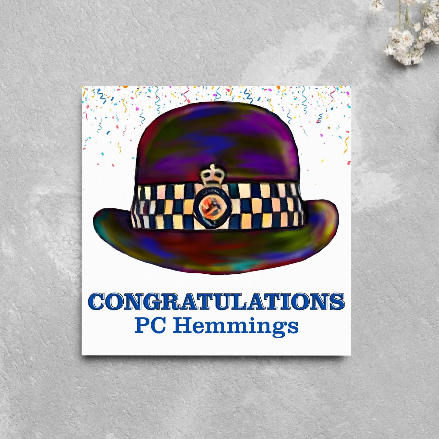 Personalised Congratulations Police Card, Card for Daughter, Card for Sister, Congratulations Card, PCSO Graduation Card, Police Graduation