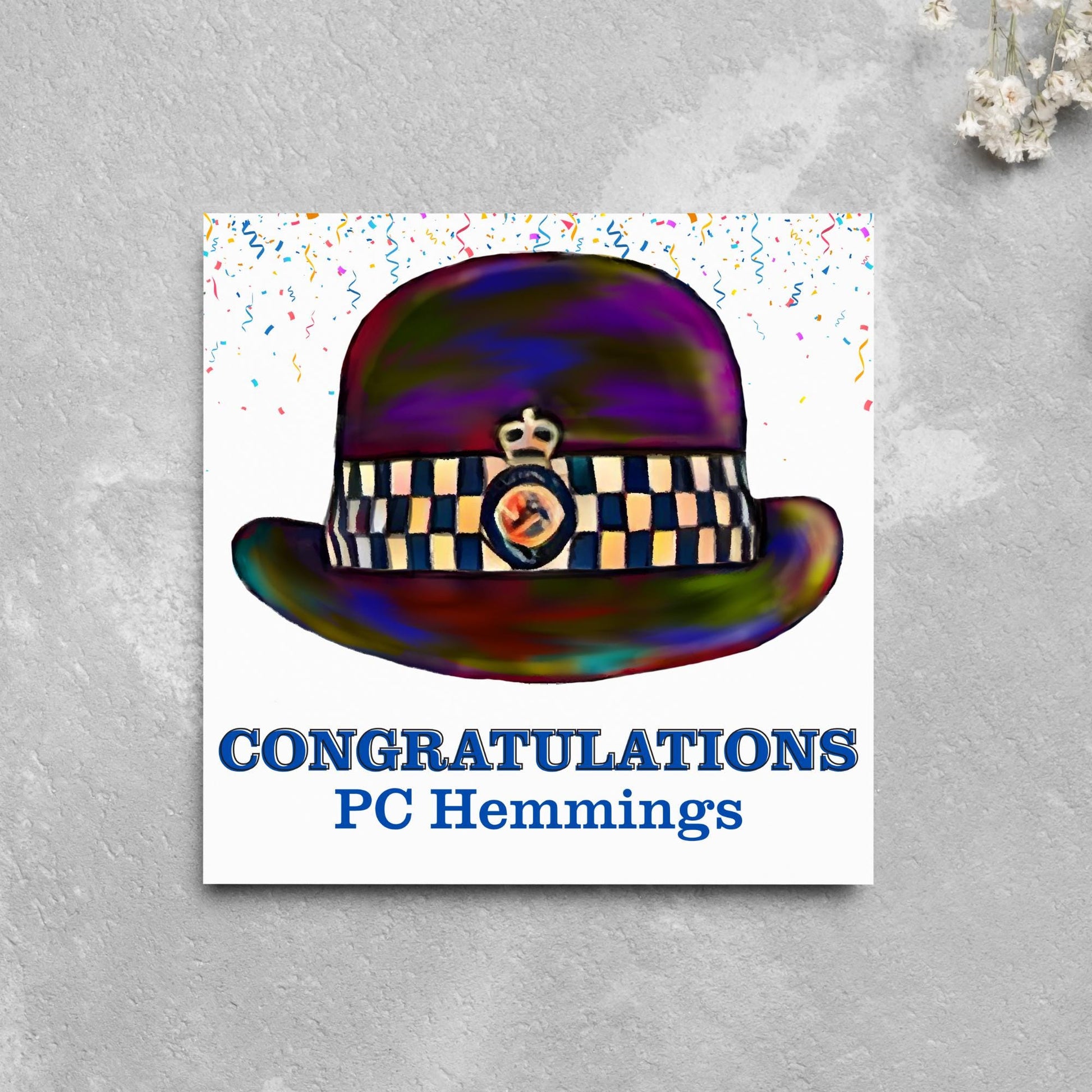 Personalised Congratulations Police Card, Card for Daughter, Card for Sister, Congratulations Card, PCSO Graduation Card, Police Graduation