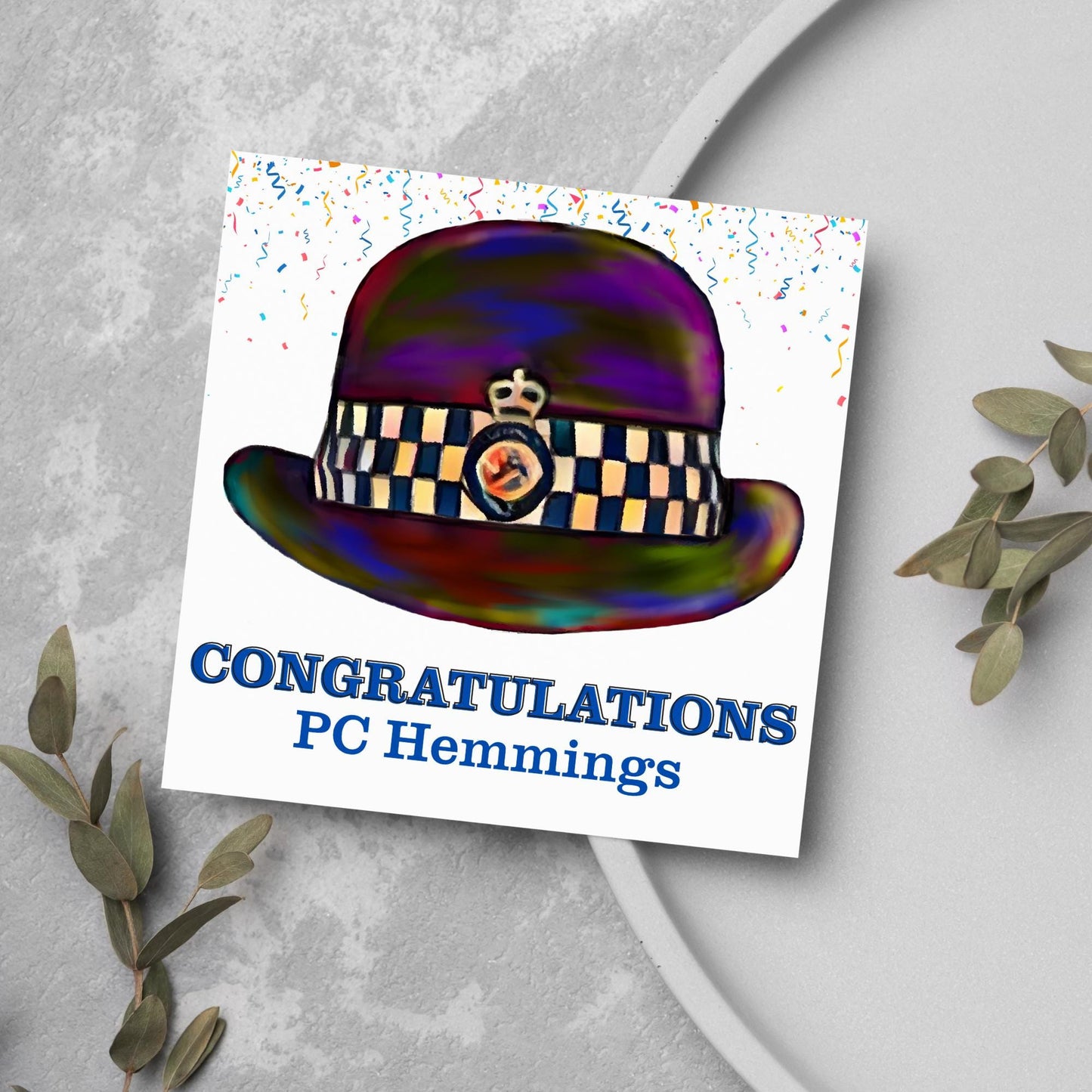 Personalised Congratulations Police Card, Card for Daughter, Card for Sister, Congratulations Card, PCSO Graduation Card, Police Graduation