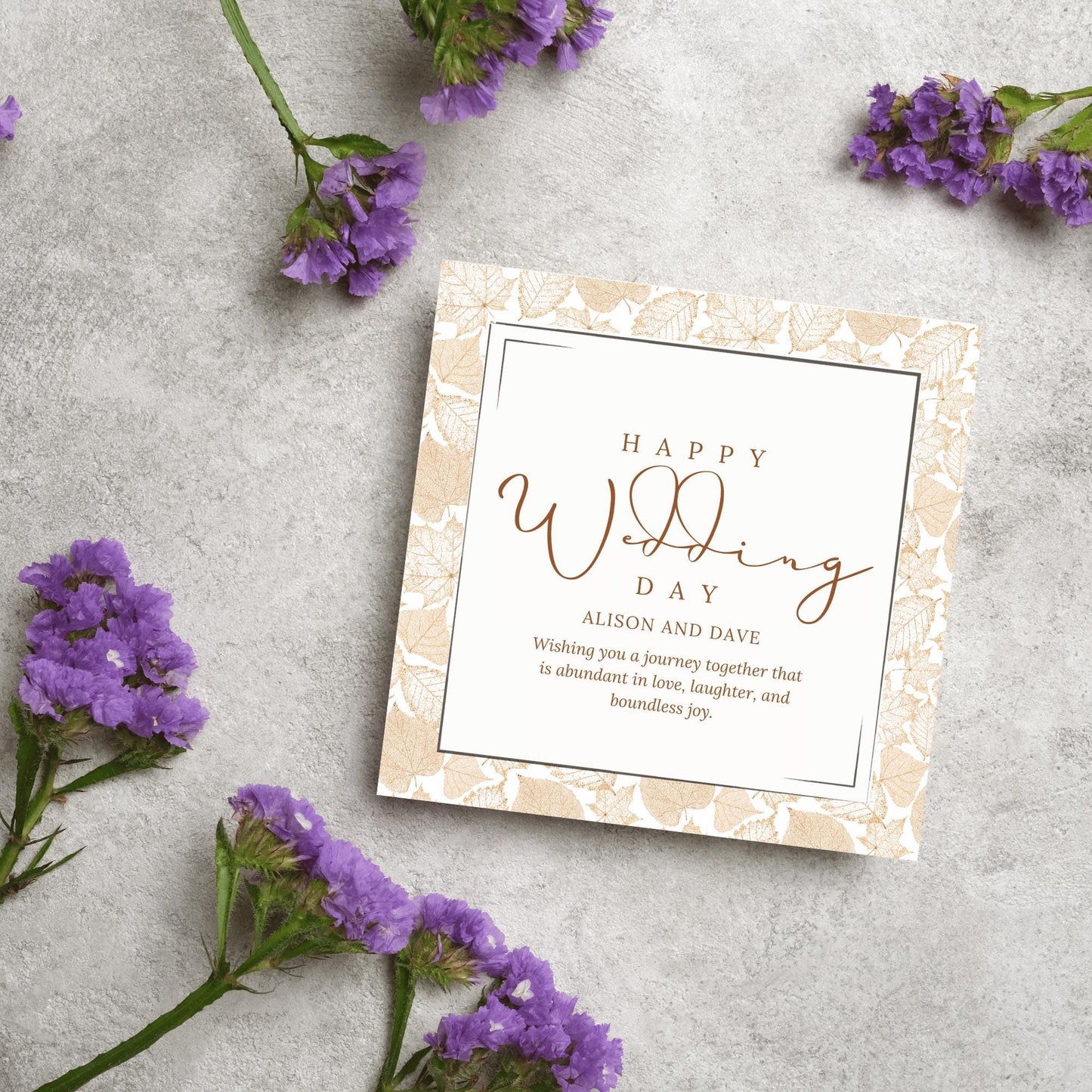 Personalised Wedding Congratulations Card, Wedding Day Card, Card for Couple, Customised Wedding Card, Custom Name Card, Wedding Gift