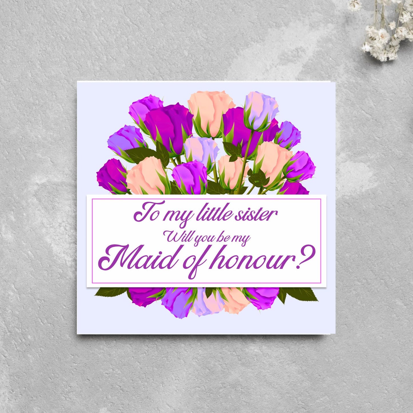 Personalised Bridesmaid Card, Will You Be My Bridesmaid? Maid of Honour Card, Flower Girl Card, Card for Bridesmaid, Customised Card