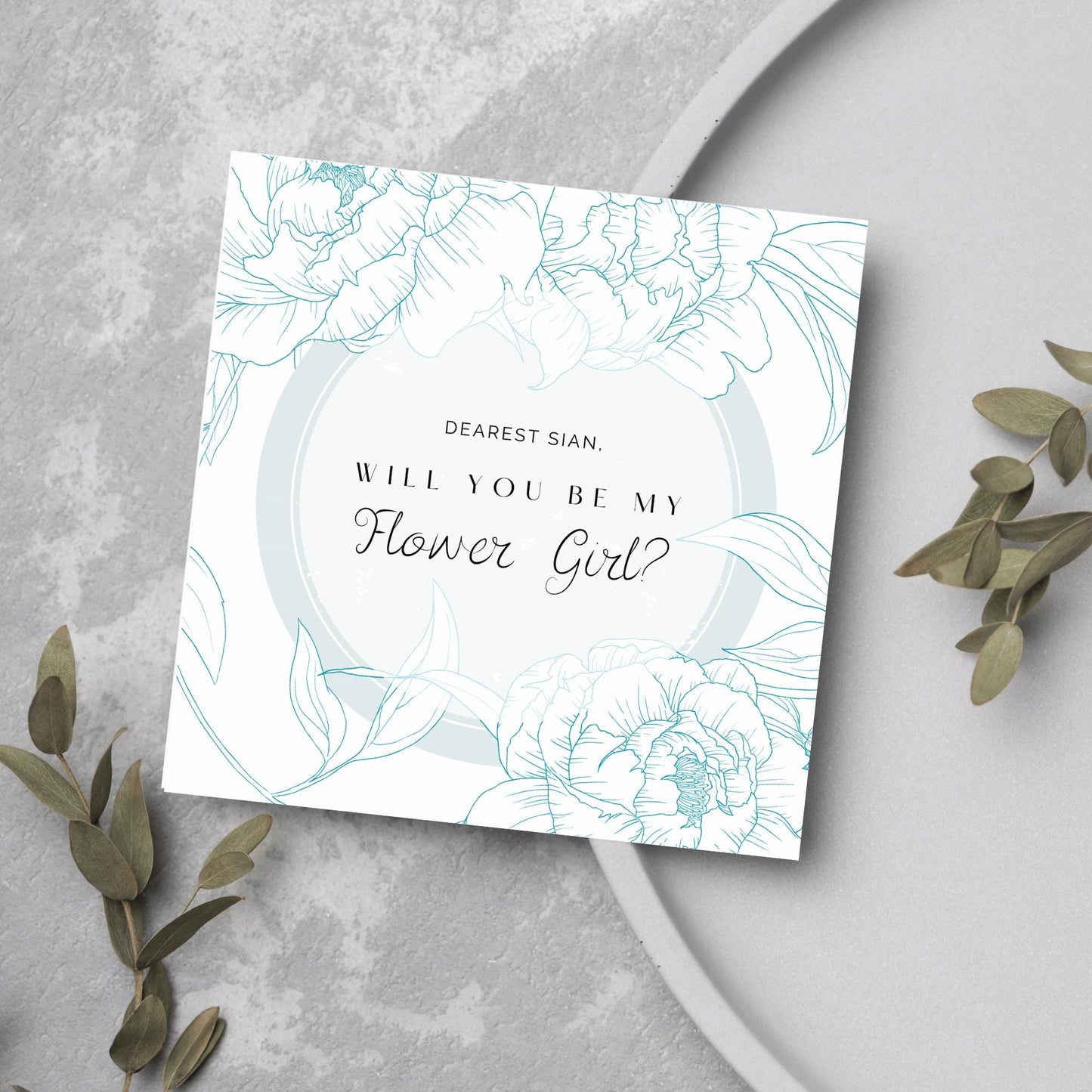 Personalised Bridesmaid Card, Will You Be My Bridesmaid? Maid of Honour Card, Flower Girl Card, Card for Bridesmaid, Customised Card