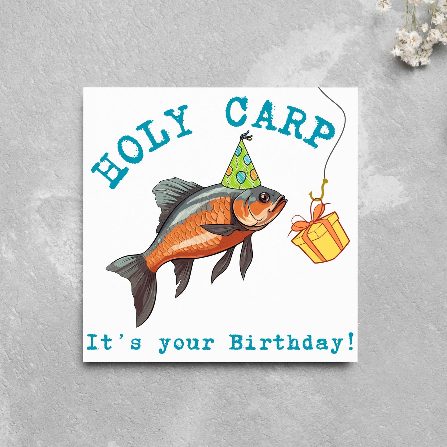Fishing Birthday Card, Birthday Card for Him, Card for Her, Carp Fishing Card, Angling Card, Birthday Card for Dad, for Grandad, for Uncle