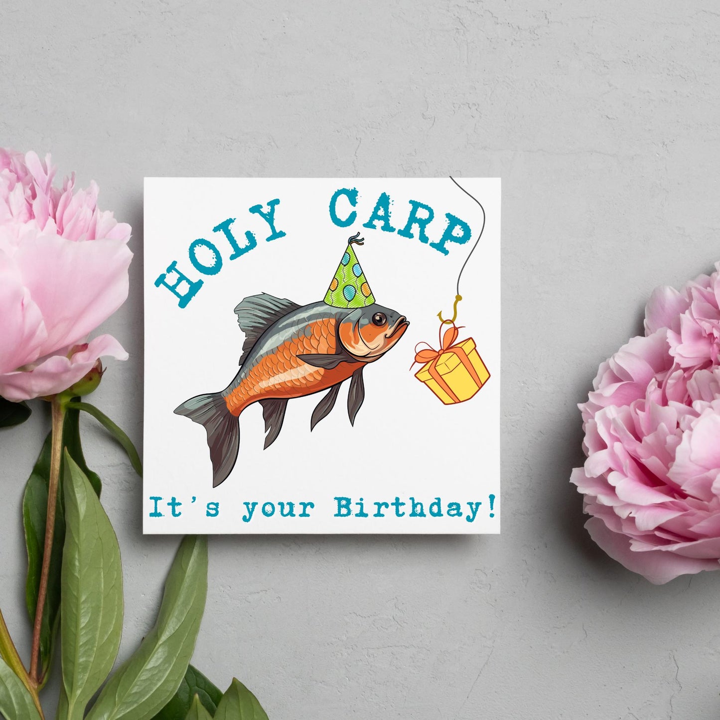 Fishing Birthday Card, Birthday Card for Him, Card for Her, Carp Fishing Card, Angling Card, Birthday Card for Dad, for Grandad, for Uncle