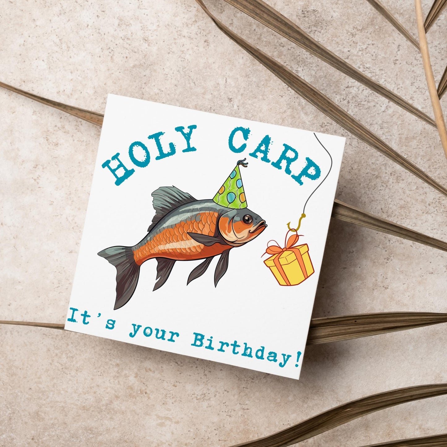 Fishing Birthday Card, Birthday Card for Him, Card for Her, Carp Fishing Card, Angling Card, Birthday Card for Dad, for Grandad, for Uncle