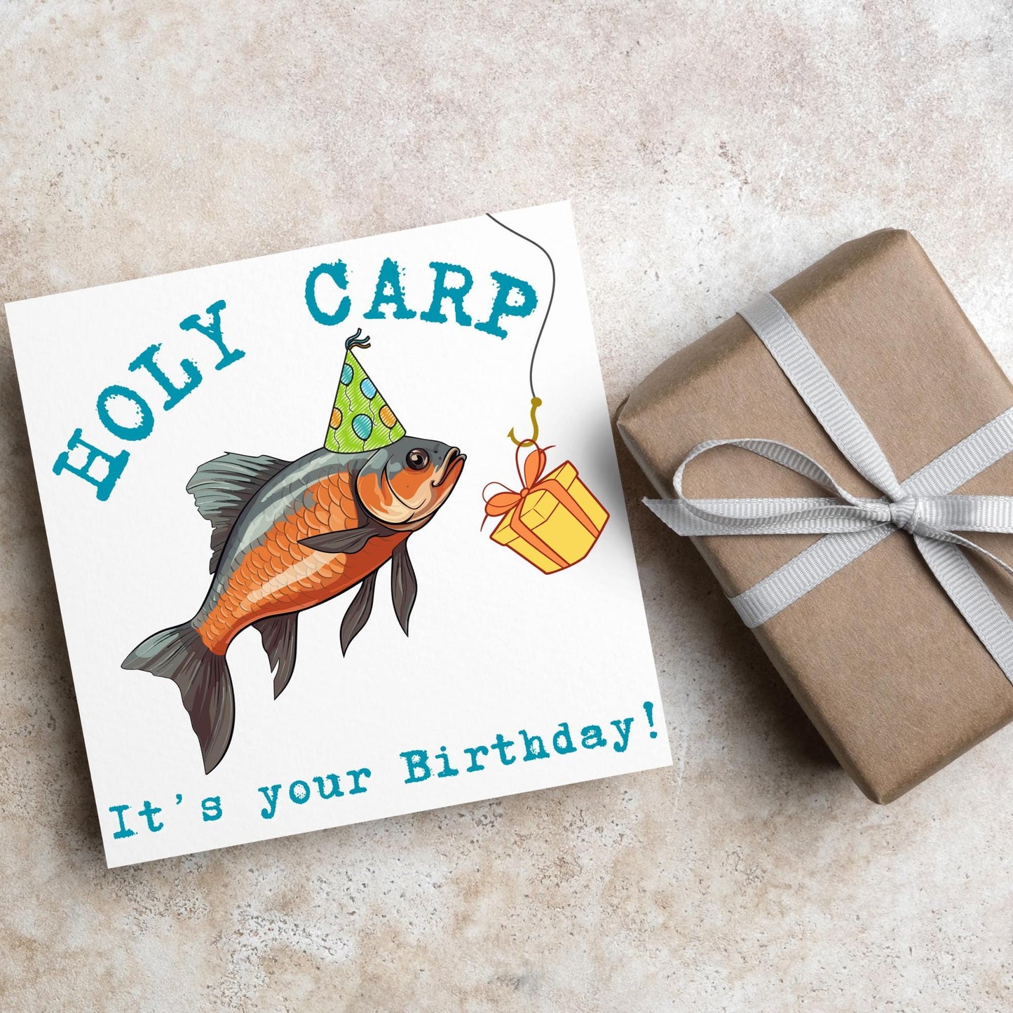 Fishing Birthday Card, Birthday Card for Him, Card for Her, Carp Fishing Card, Angling Card, Birthday Card for Dad, for Grandad, for Uncle
