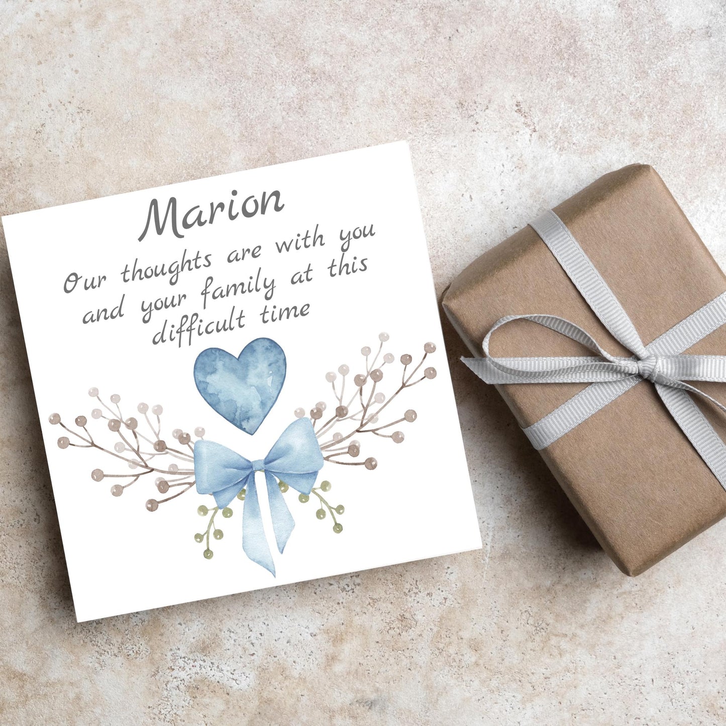 Personalised Sorry for Your Loss Card, Bereavement Card, Sympathy Card, Card for Loss, Rest in Peace, Funeral Card, Condolences Card,