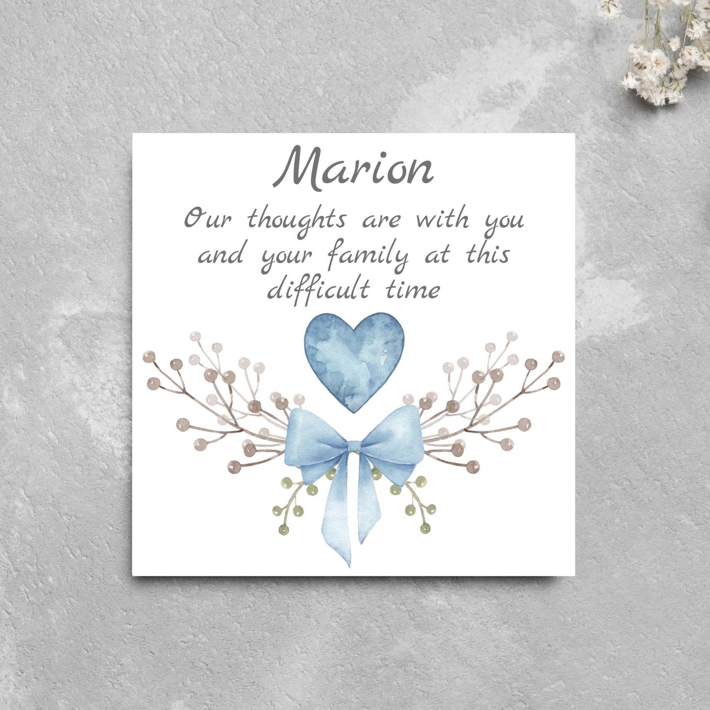 Personalised Sorry for Your Loss Card, Bereavement Card, Sympathy Card, Card for Loss, Rest in Peace, Funeral Card, Condolences Card,