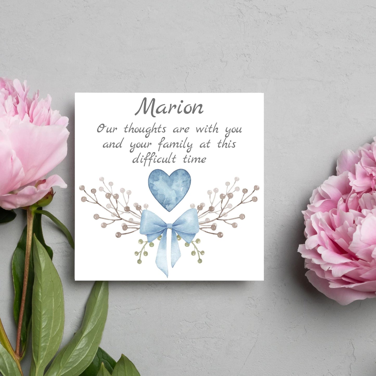 Personalised Sorry for Your Loss Card, Bereavement Card, Sympathy Card, Card for Loss, Rest in Peace, Funeral Card, Condolences Card,