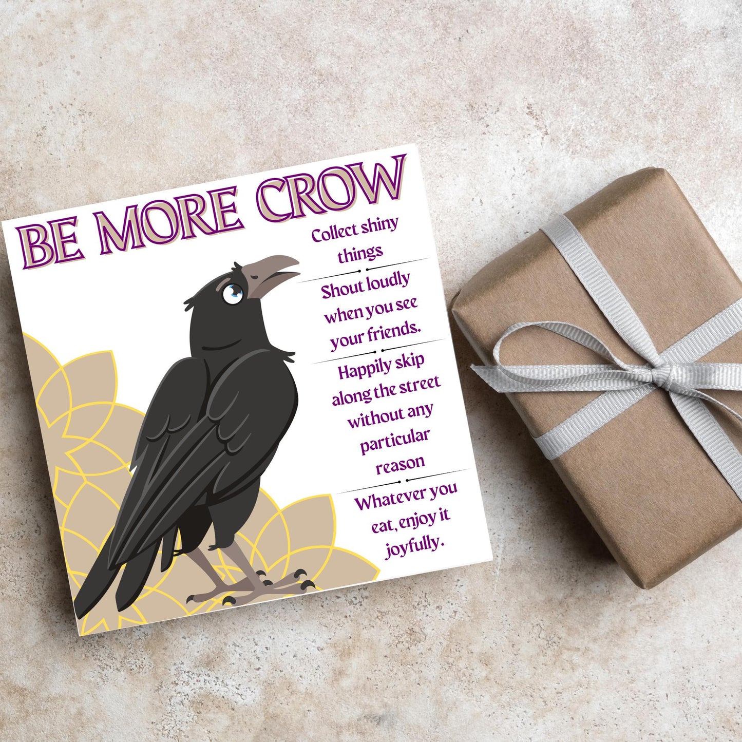 Crow Lover Card, Funny Corvid Card, Gothic Card, Goth Birthday Card, Friendship Card, Alternative Birthday Card, Any Occasion Card