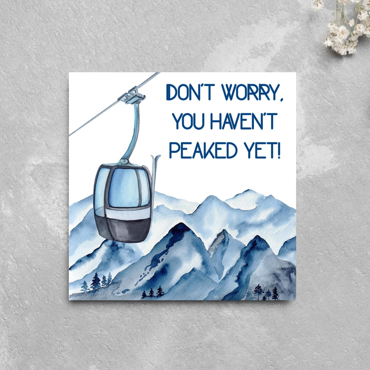 Skiing Birthday Card, Sport Card, Sport Birthday Card, Card for Him, Card for Her, Ski Birthday Card, Ski Slope, Snowboarding Card