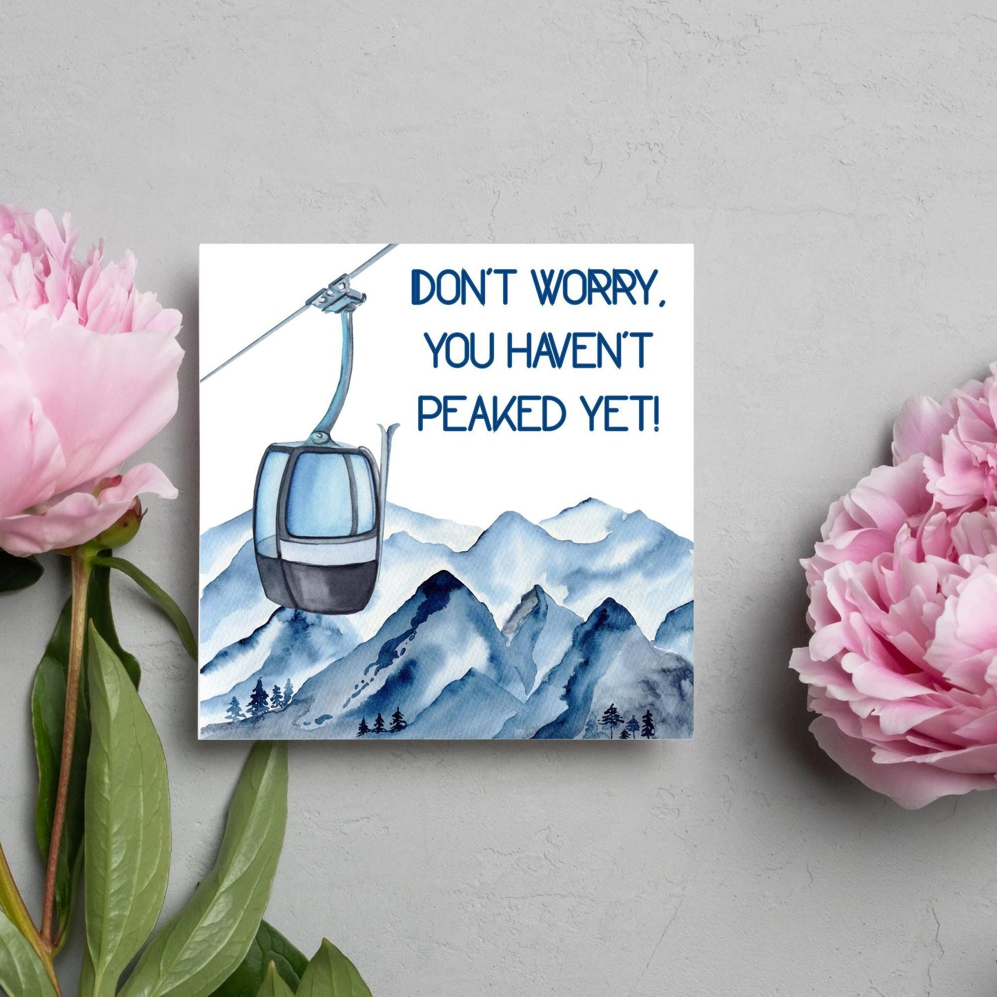Skiing Birthday Card, Sport Card, Sport Birthday Card, Card for Him, Card for Her, Ski Birthday Card, Ski Slope, Snowboarding Card