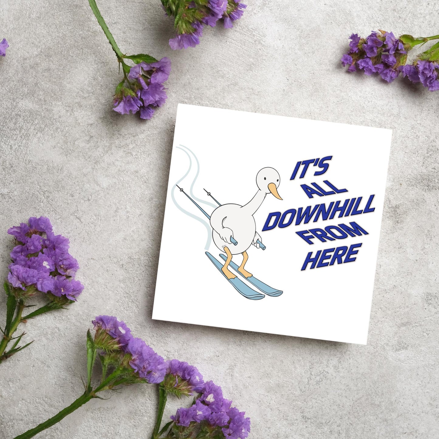 Skiing Birthday Card, Sport Card, Sport Birthday Card, Card for Him, Card for Her, Ski Birthday Card, Ski Slope, Snowboarding Card