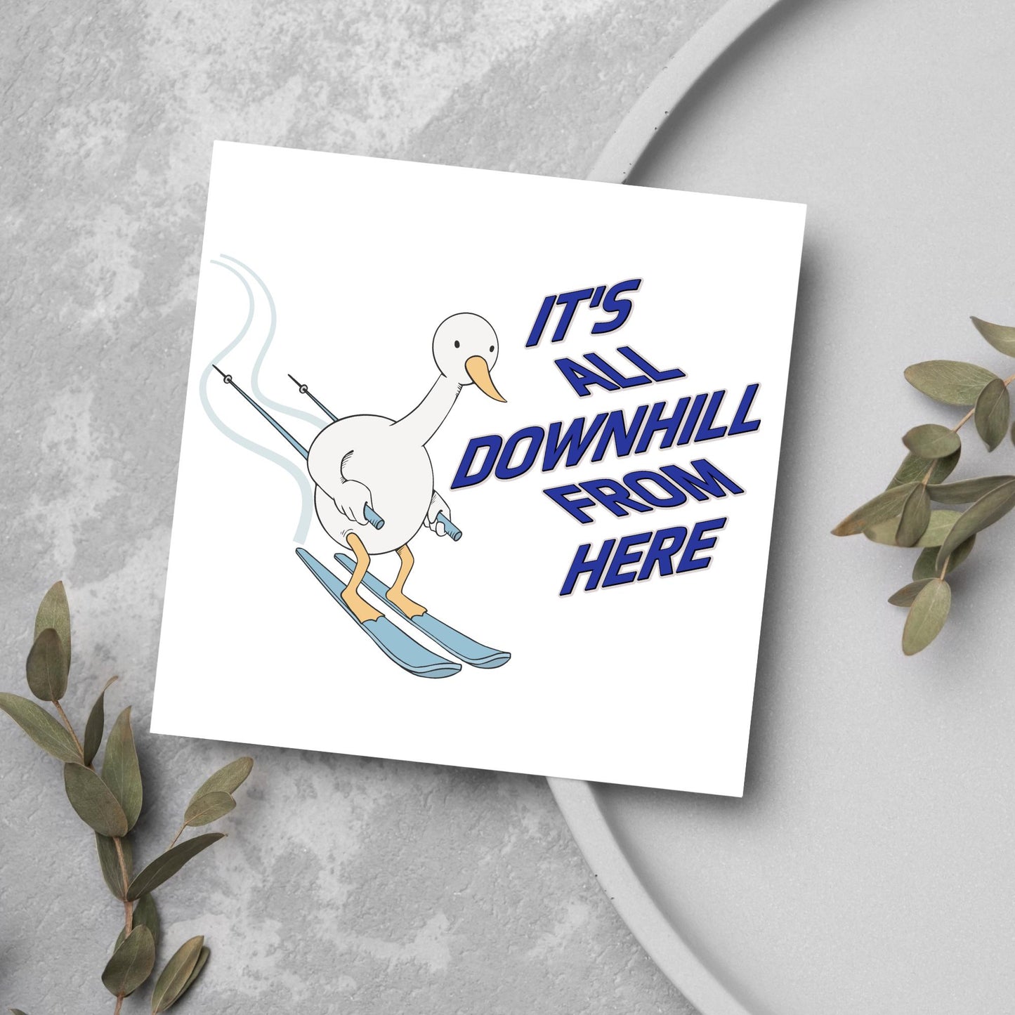 Skiing Birthday Card, Sport Card, Sport Birthday Card, Card for Him, Card for Her, Ski Birthday Card, Ski Slope, Snowboarding Card