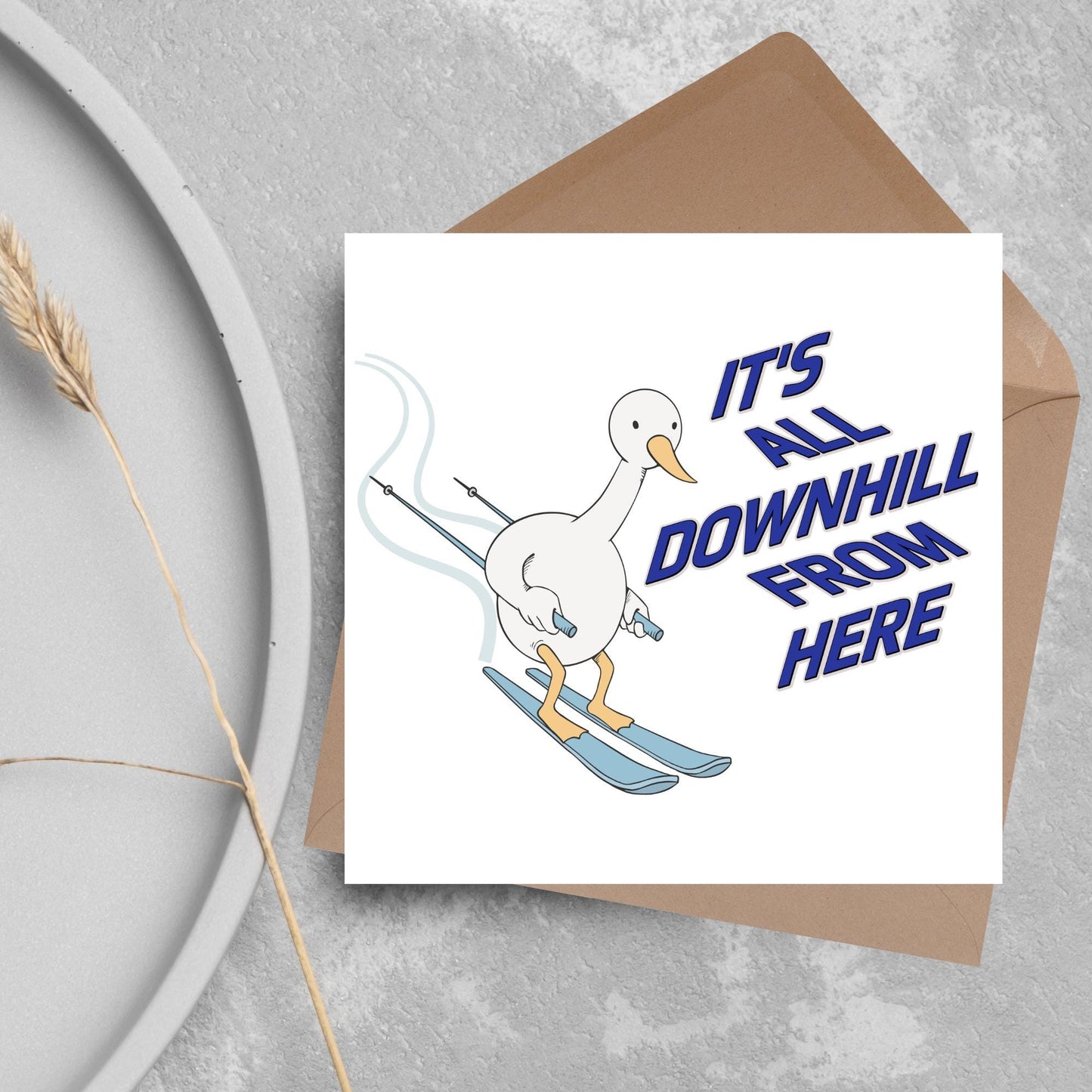 Skiing Birthday Card, Sport Card, Sport Birthday Card, Card for Him, Card for Her, Ski Birthday Card, Ski Slope, Snowboarding Card