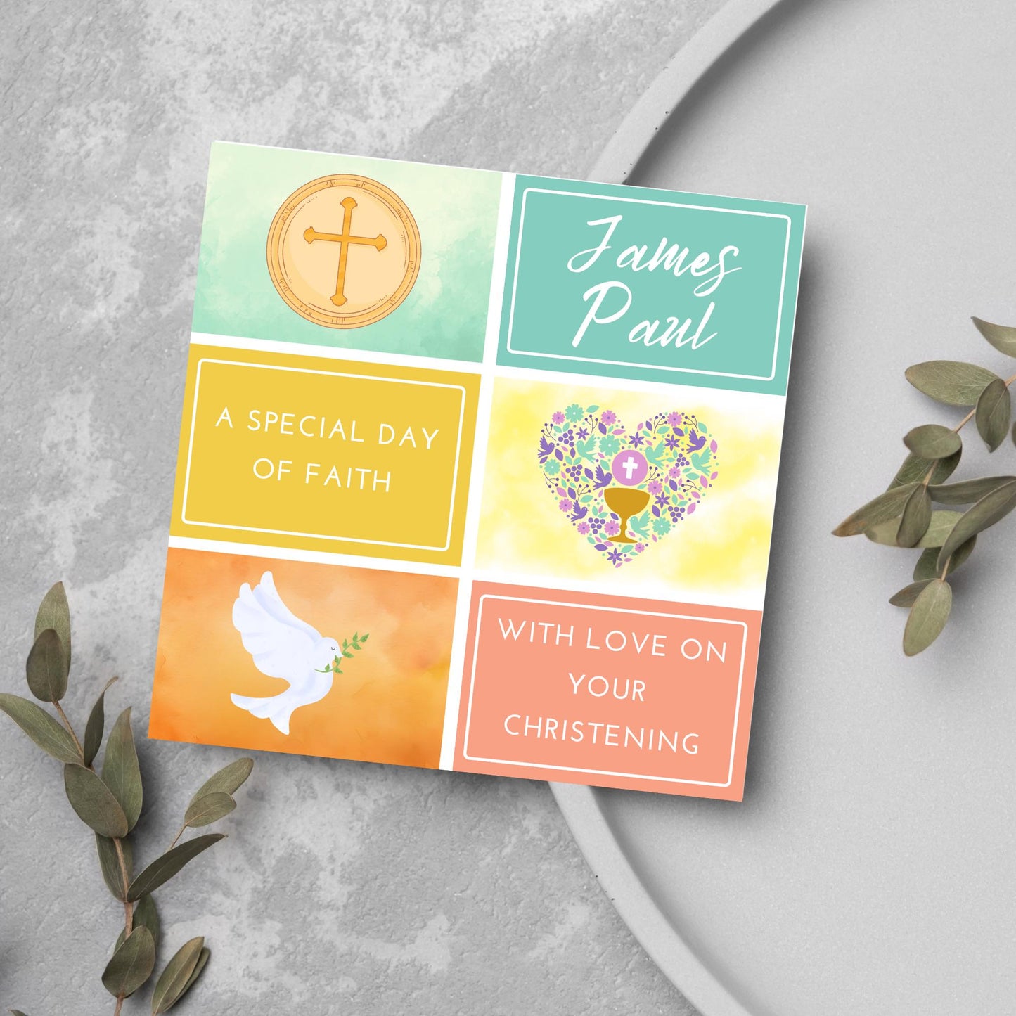 Christening Card, Baptism Card, Baby Baptism, Baby Christening, Naming Ceremony Card, Christian Baby Card, Card For Christening