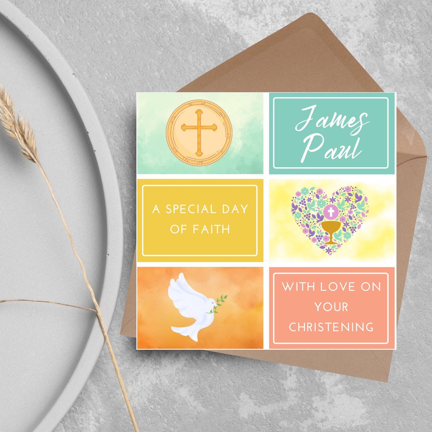 Christening Card, Baptism Card, Baby Baptism, Baby Christening, Naming Ceremony Card, Christian Baby Card, Card For Christening