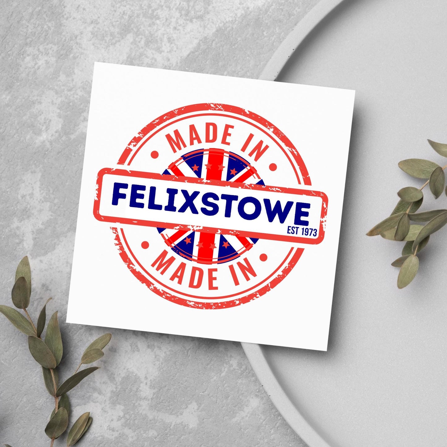 Custom Made in Britain Birthday Card, Any Town Personalised, Birth Date Card, Birthday Card for British Person, UK Birthday Card