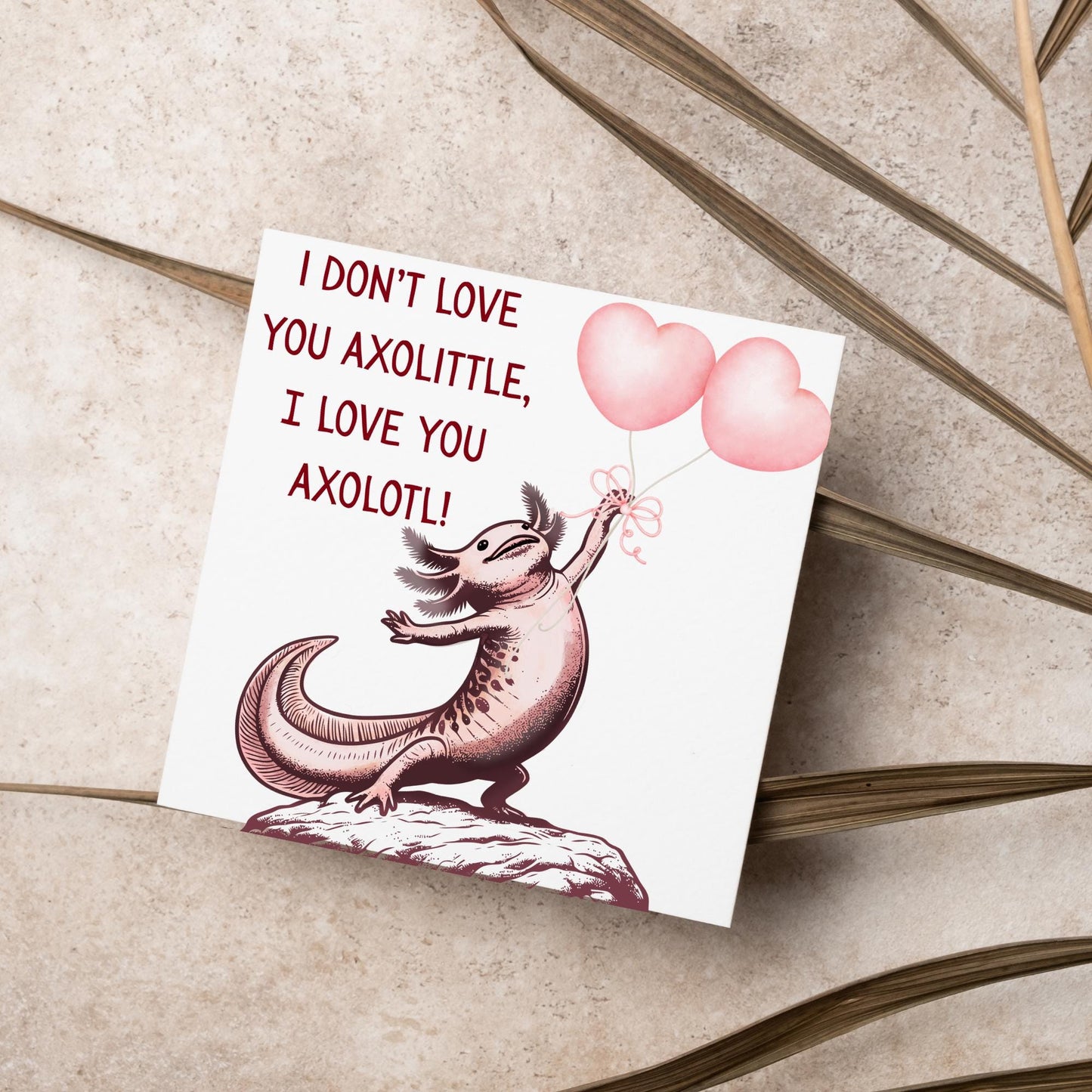 Axolotl Anniversary Card, Love Card, Axolotl, Card for Her, Card for Girlfriend, Card for Wife, Birthday Card for Girlfriend, Love you Card