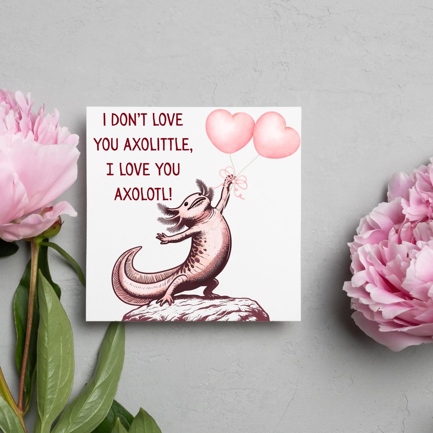 Axolotl Anniversary Card, Love Card, Axolotl, Card for Her, Card for Girlfriend, Card for Wife, Birthday Card for Girlfriend, Love you Card