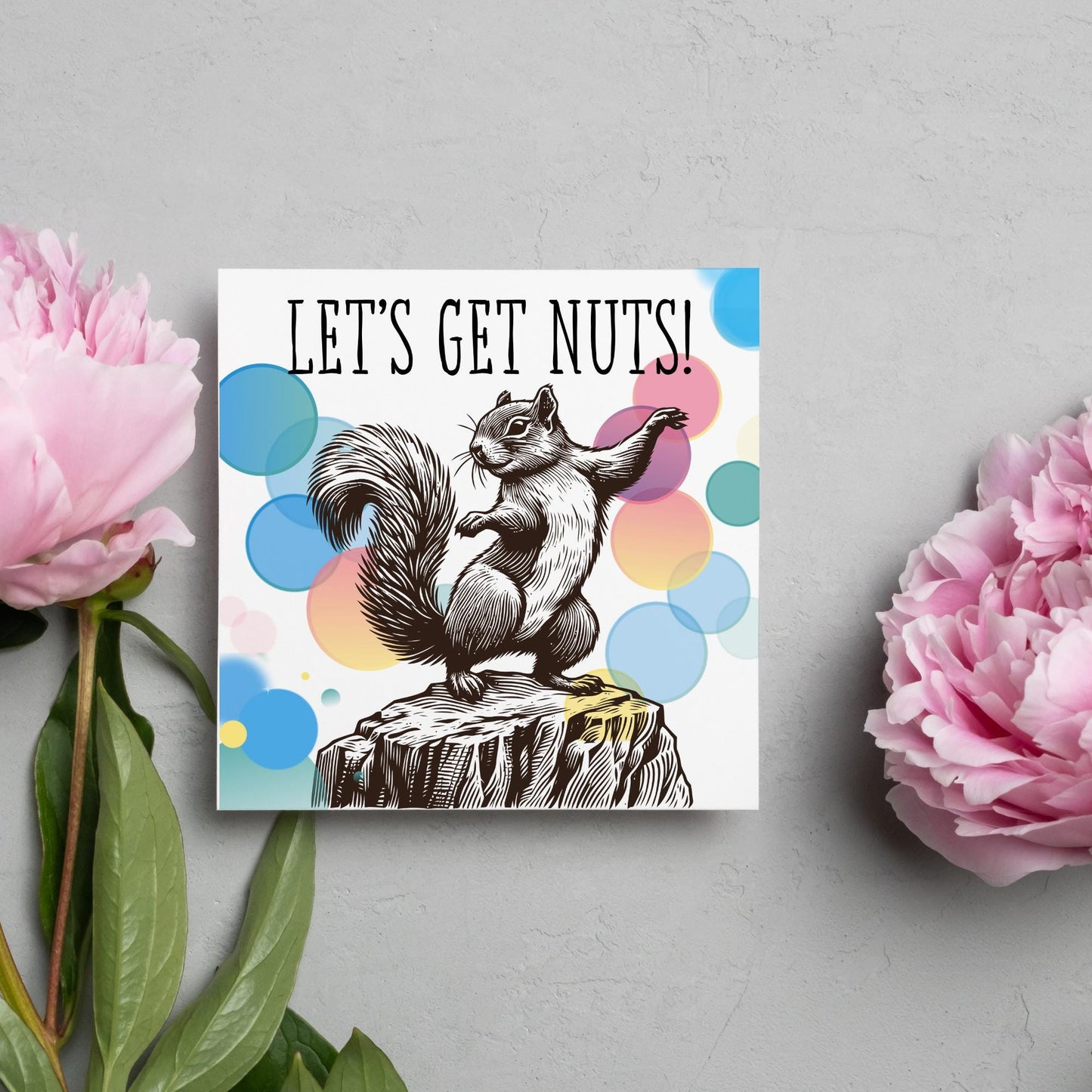 Party Squirrel Card, Fun Party Card, Squirrel Card, Animal Themed Birthday, Drinking Card, Funny Squirrel Lover Card, Any Occasion Card