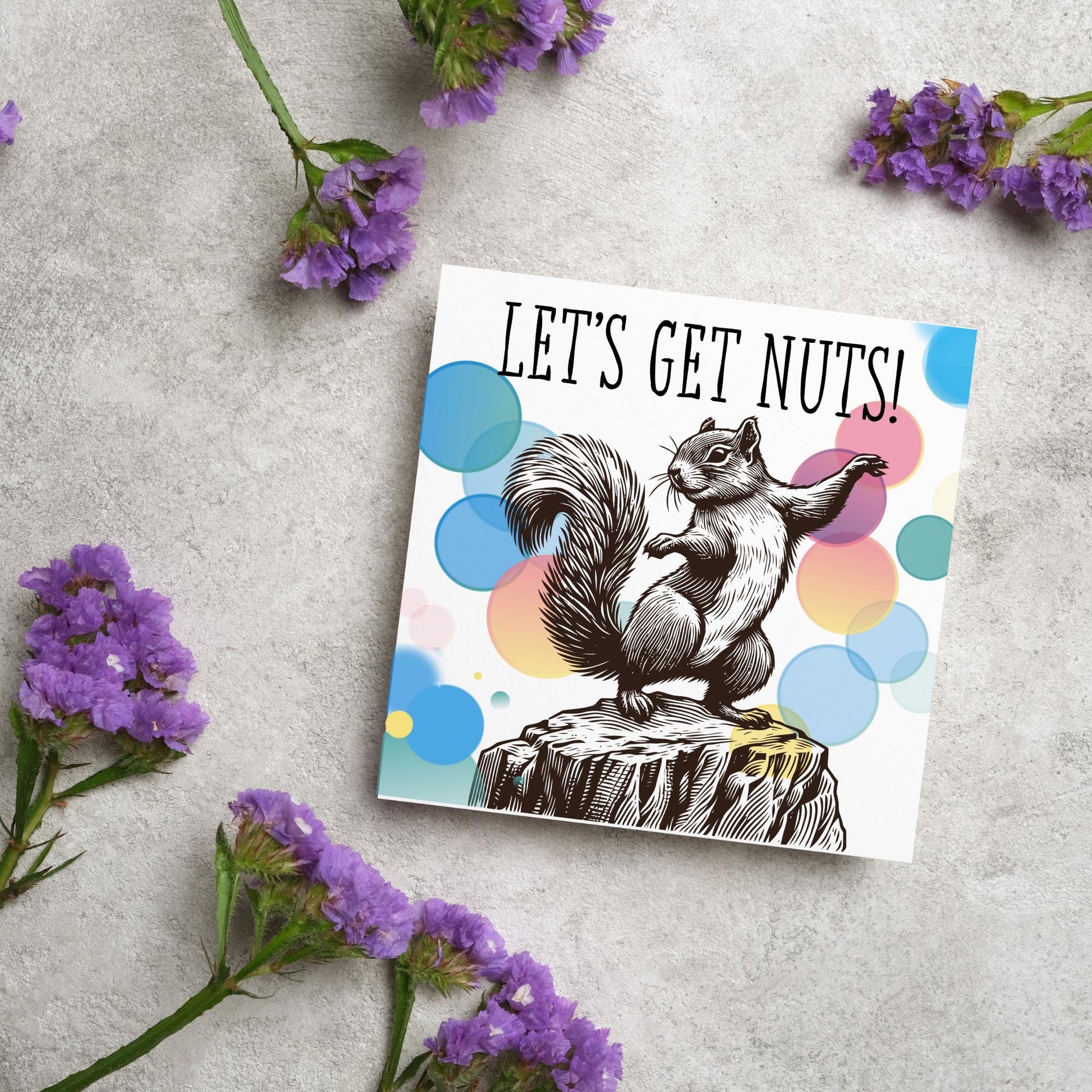 Party Squirrel Card, Fun Party Card, Squirrel Card, Animal Themed Birthday, Drinking Card, Funny Squirrel Lover Card, Any Occasion Card