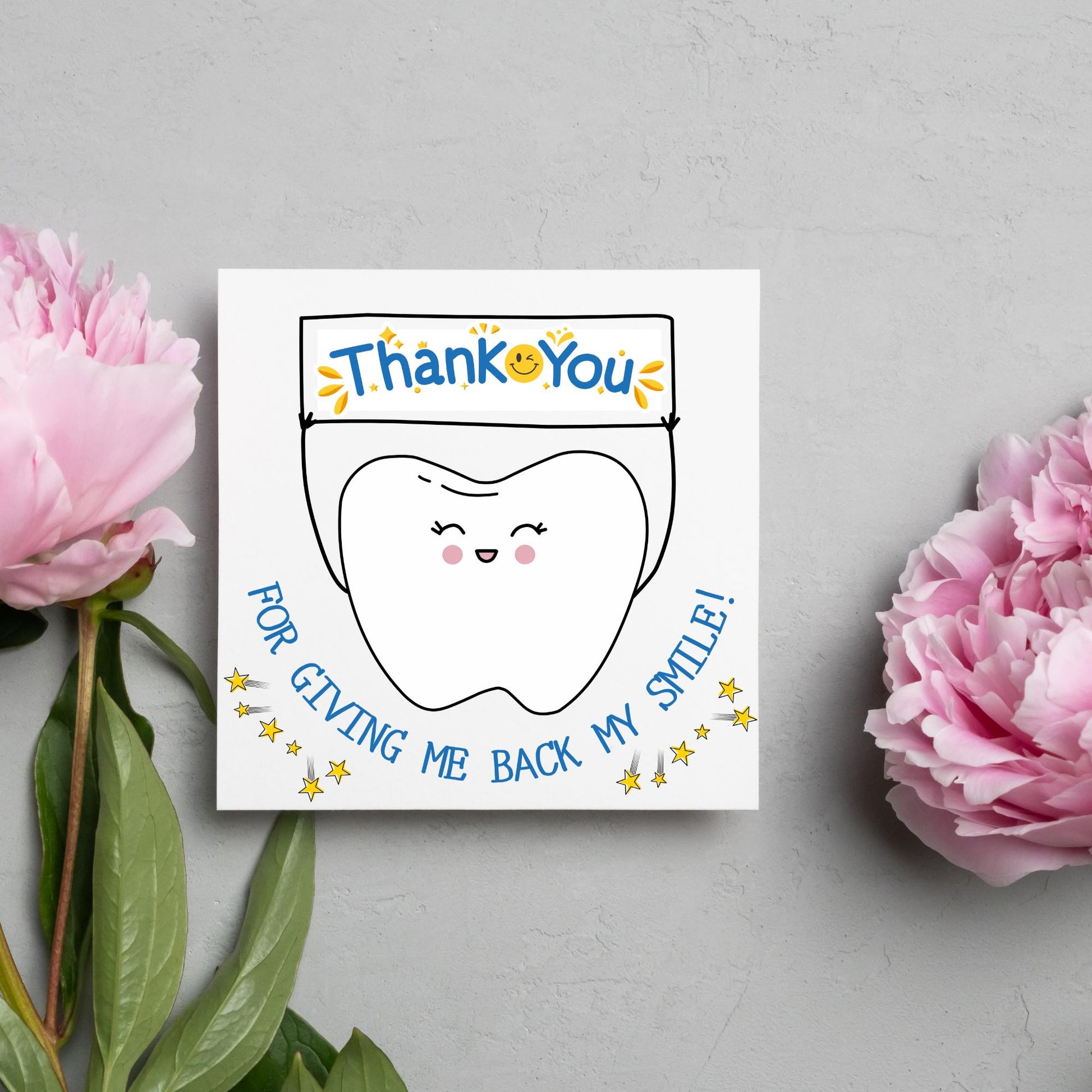 Thank You Card for Dentist, Card For Orthodontist, Dental Thank You Card, Thanks Dental Staff, Dentist Appreciation Card, Dental Nurse Card