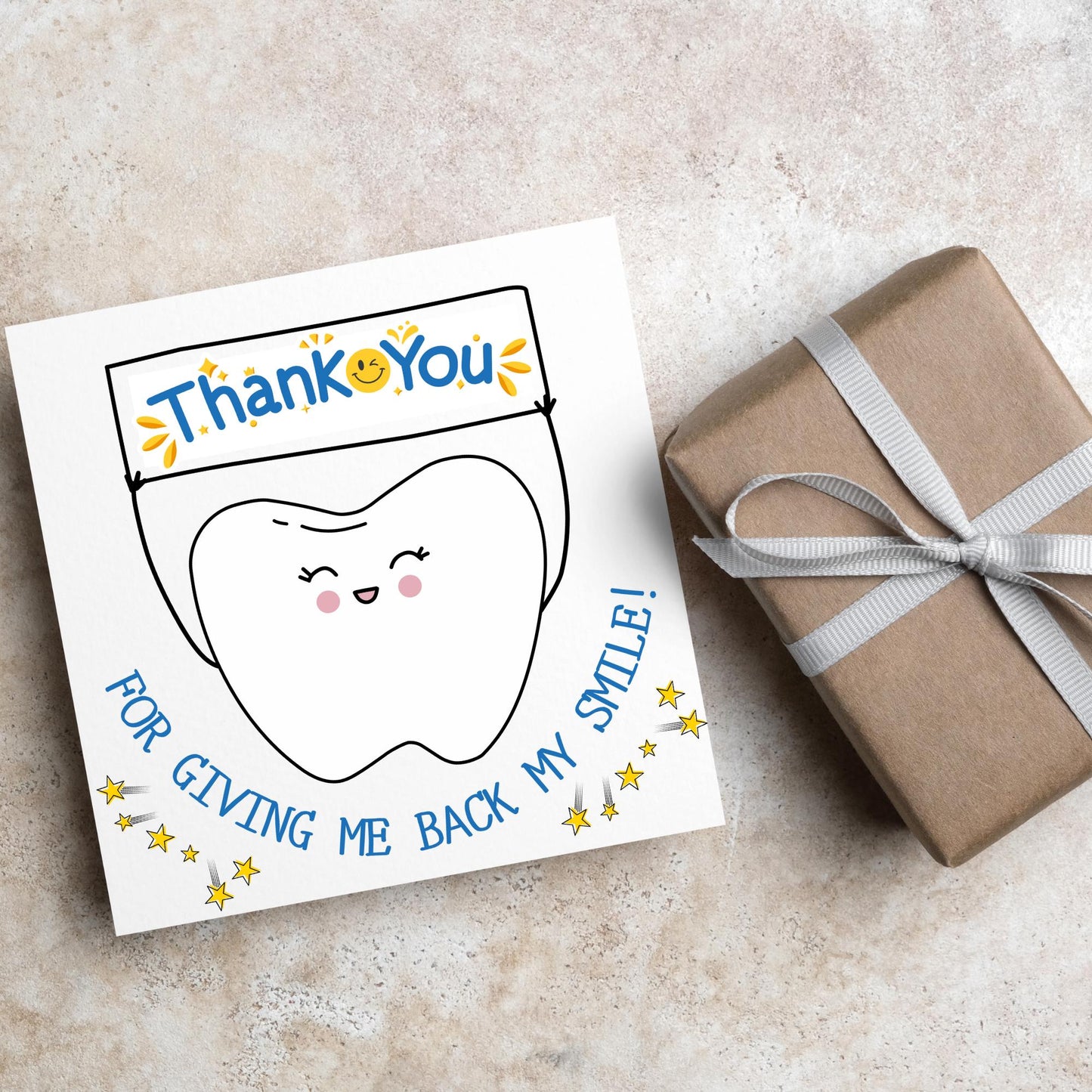 Thank You Card for Dentist, Card For Orthodontist, Dental Thank You Card, Thanks Dental Staff, Dentist Appreciation Card, Dental Nurse Card
