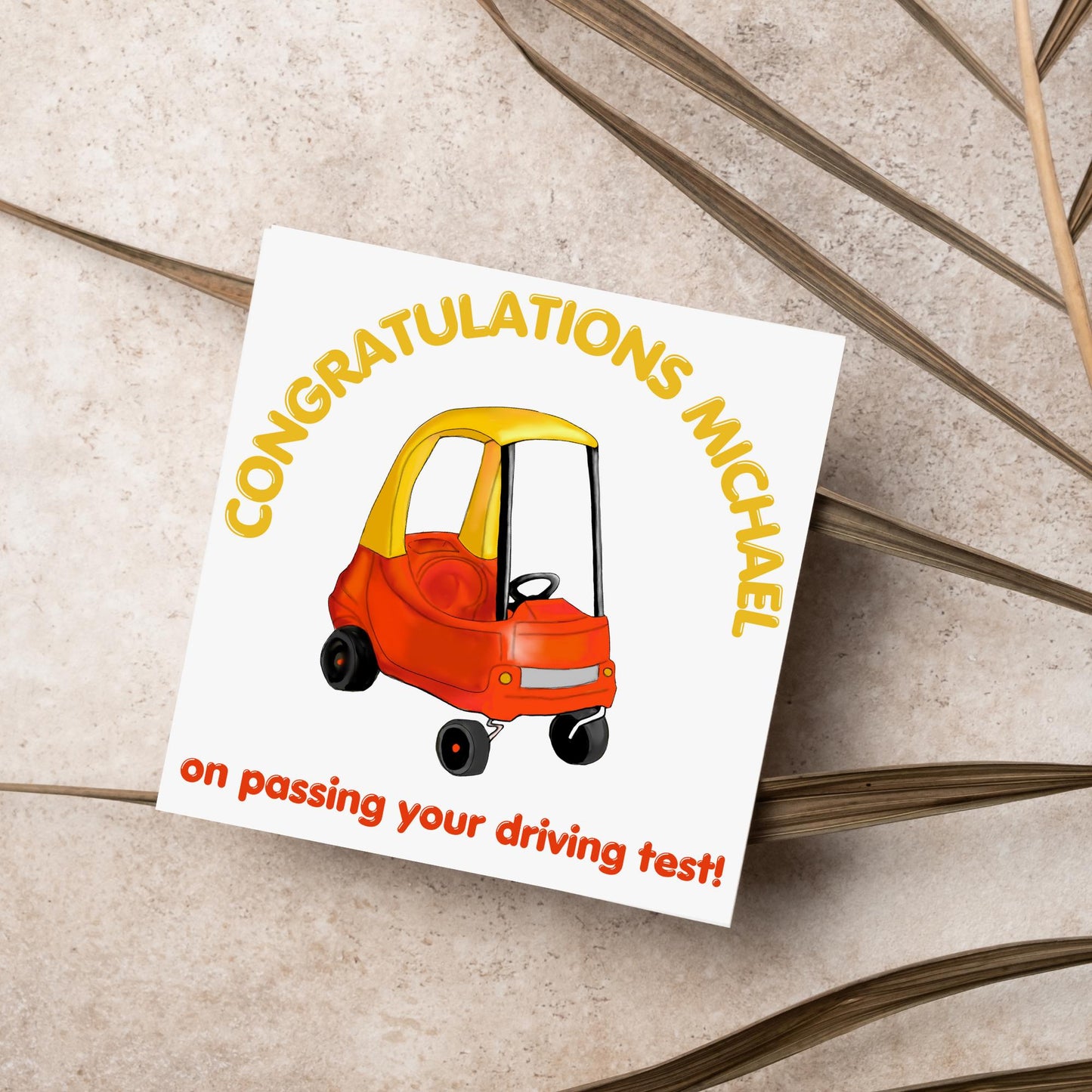 Personalised Driving Test Card, Congratulations You Passed, Custom New Driver Card, Cartoon Card, Passed Test Card, Congratulations
