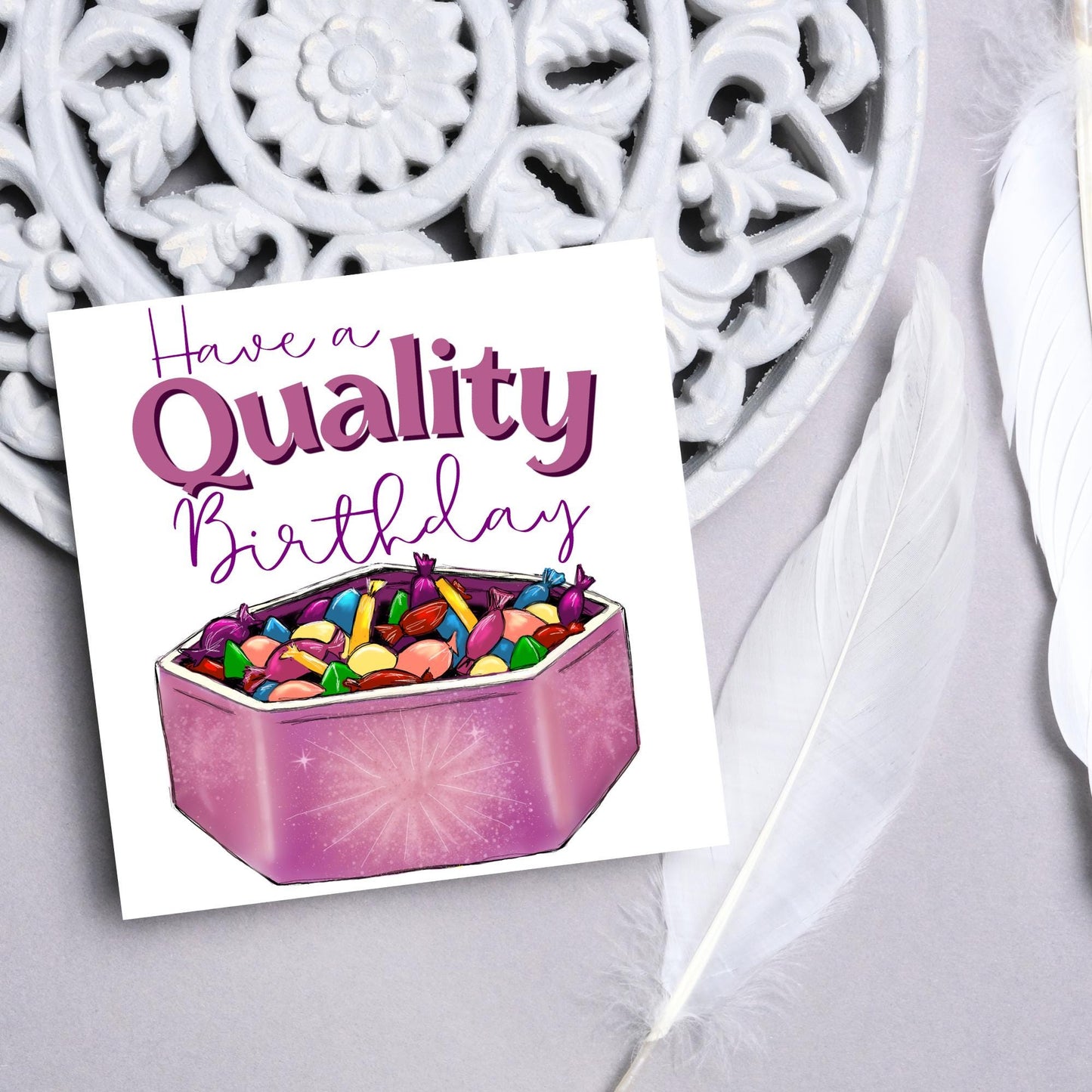 British Humour Birthday Card, Quality Chocolate Street Card, British Birthday Card, Chocolate Birthday Card, Card for Grandad, for Mum