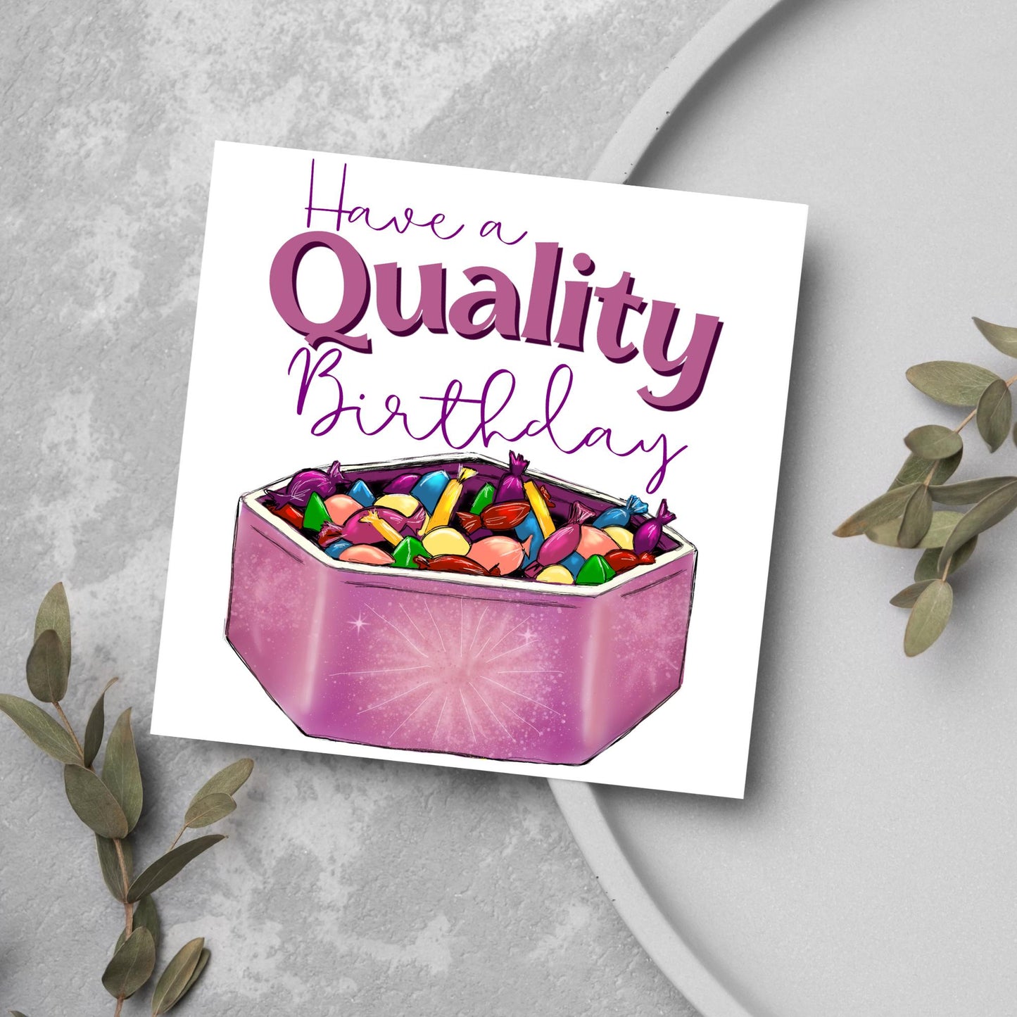 British Humour Birthday Card, Quality Chocolate Street Card, British Birthday Card, Chocolate Birthday Card, Card for Grandad, for Mum