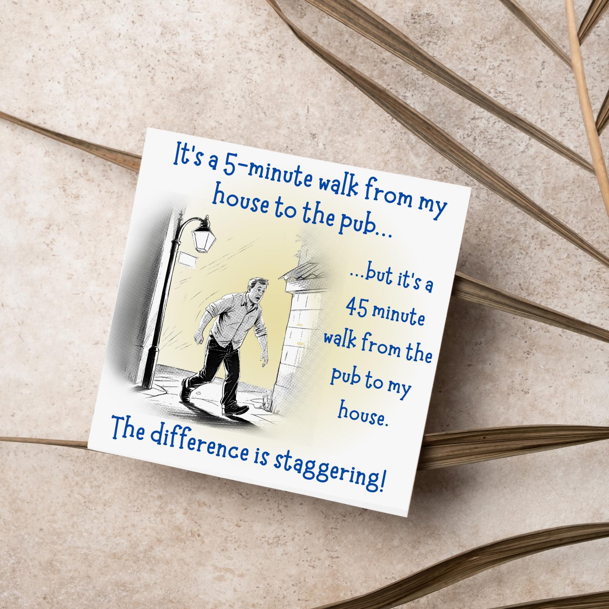 Funny Drinking Card: British Humor Birthday Card for Dad, Husband, Brother