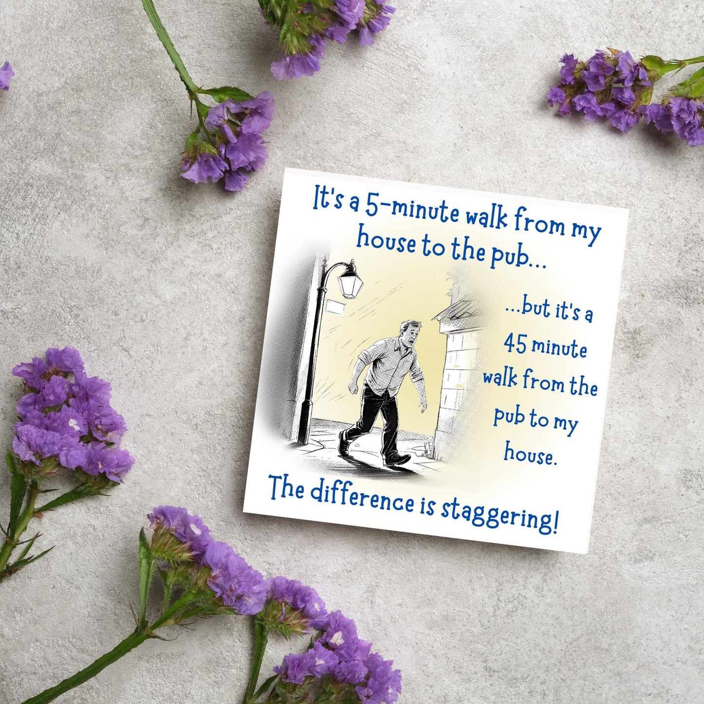 Funny Drinking Card: British Humor Birthday Card for Dad, Husband, Brother