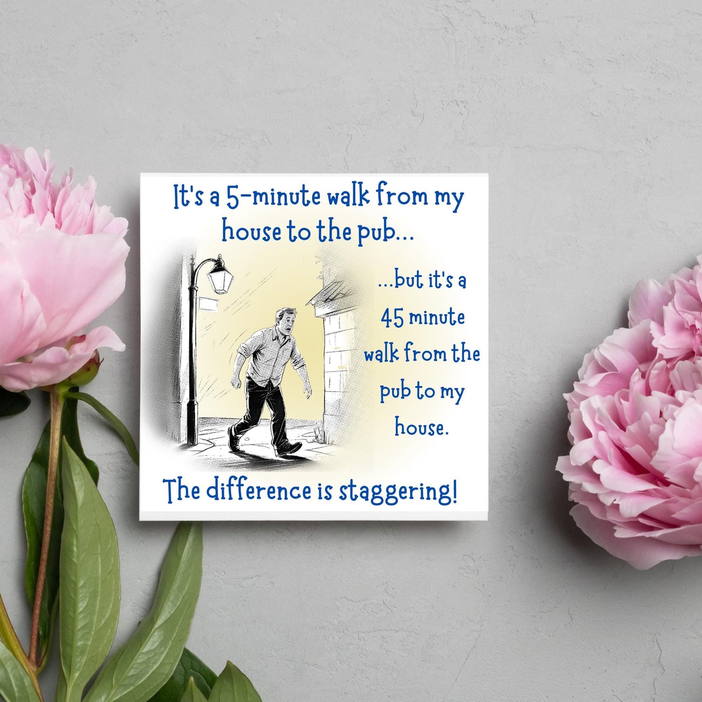 Funny Drinking Card: British Humor Birthday Card for Dad, Husband, Brother