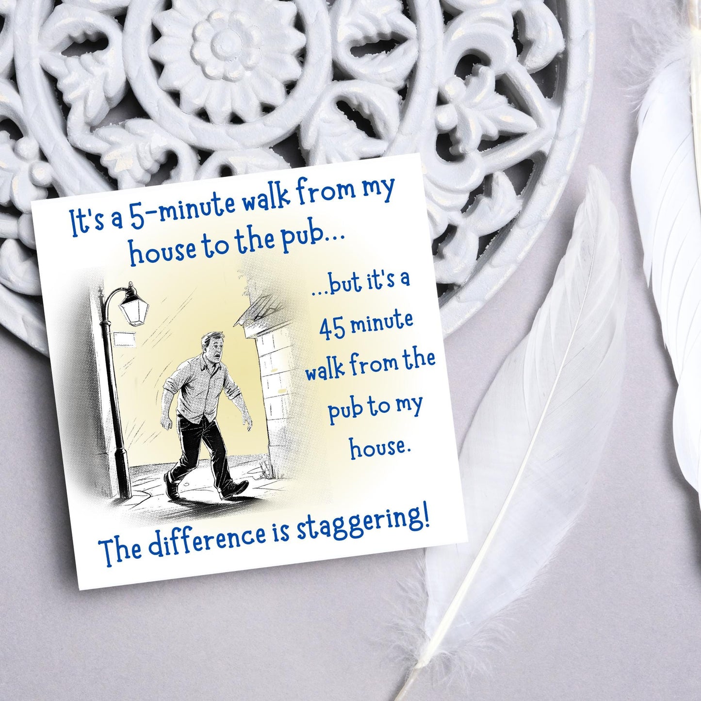 Funny Drinking Card: British Humor Birthday Card for Dad, Husband, Brother