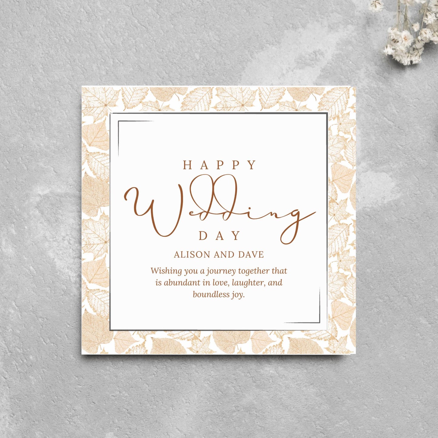 Personalised Wedding Congratulations Card, Wedding Day Card, Card for Couple, Customised Wedding Card, Custom Name Card, Wedding Gift